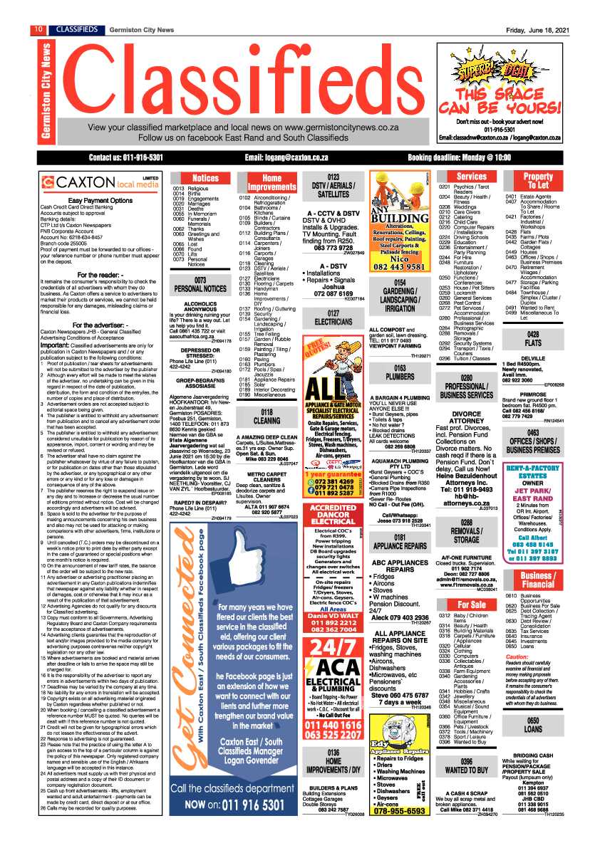 Germiston City News 18 June 2021 page 10