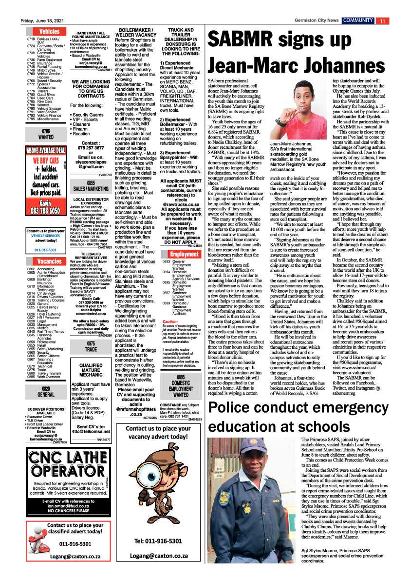 Germiston City News 18 June 2021 page 11