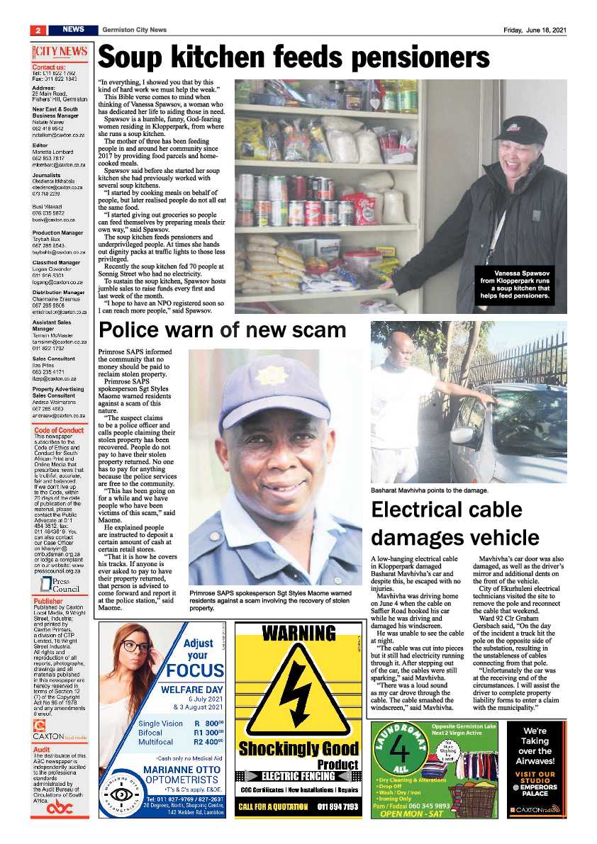 Germiston City News 18 June 2021 page 2