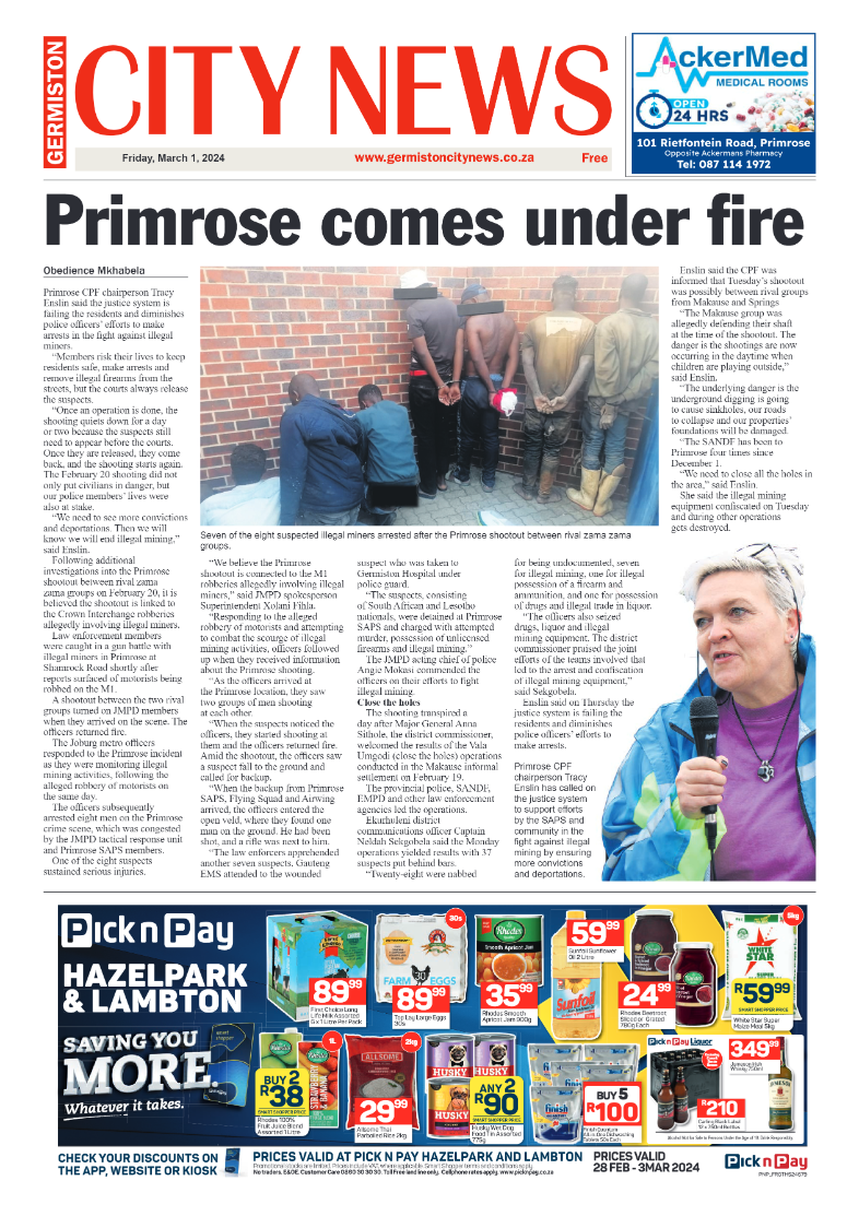 Germiston City News 01 March 2024 page 1
