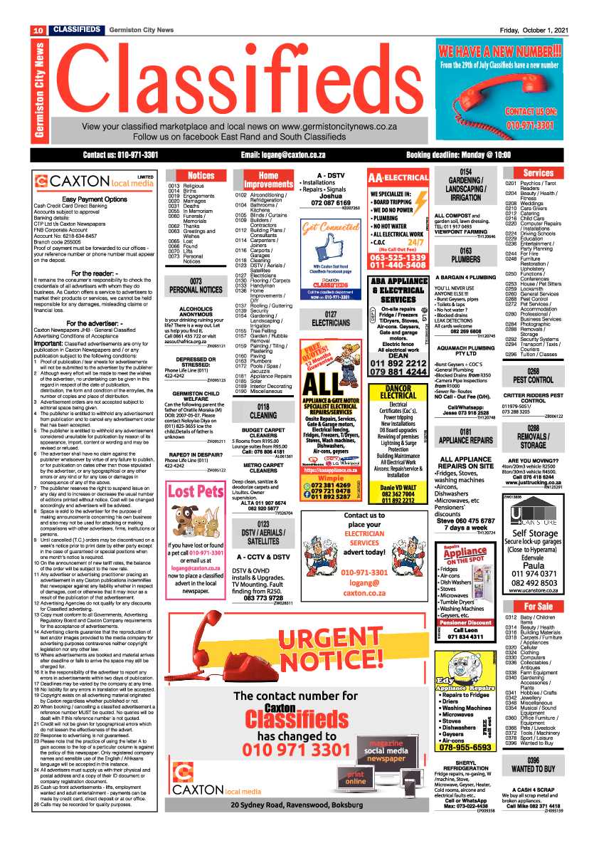 Germiston City News 01 October 2021 page 10