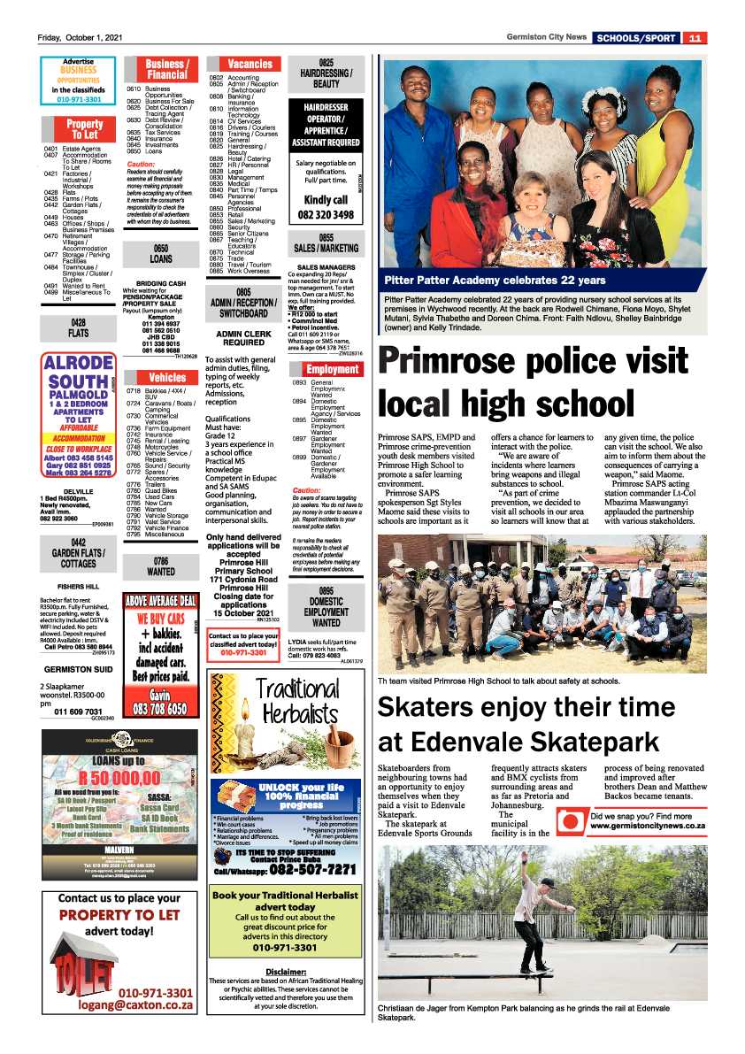 Germiston City News 01 October 2021 page 11