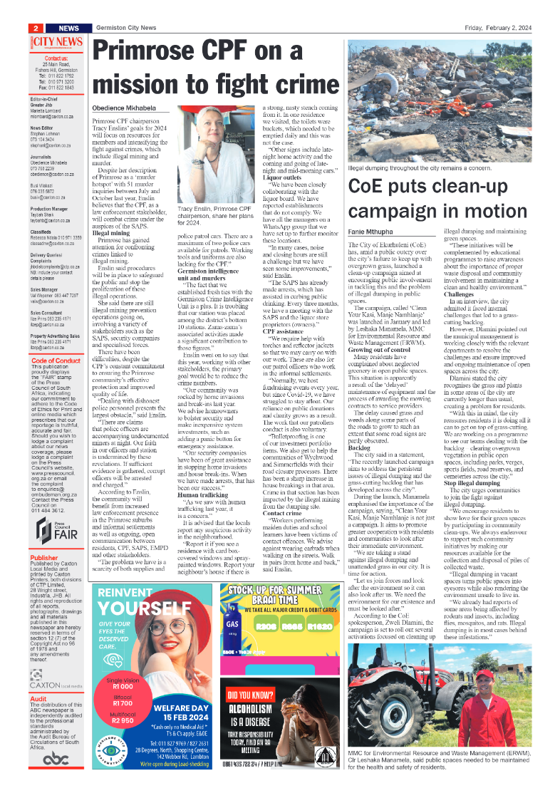 Germiston City News 02 February 2024 page 2