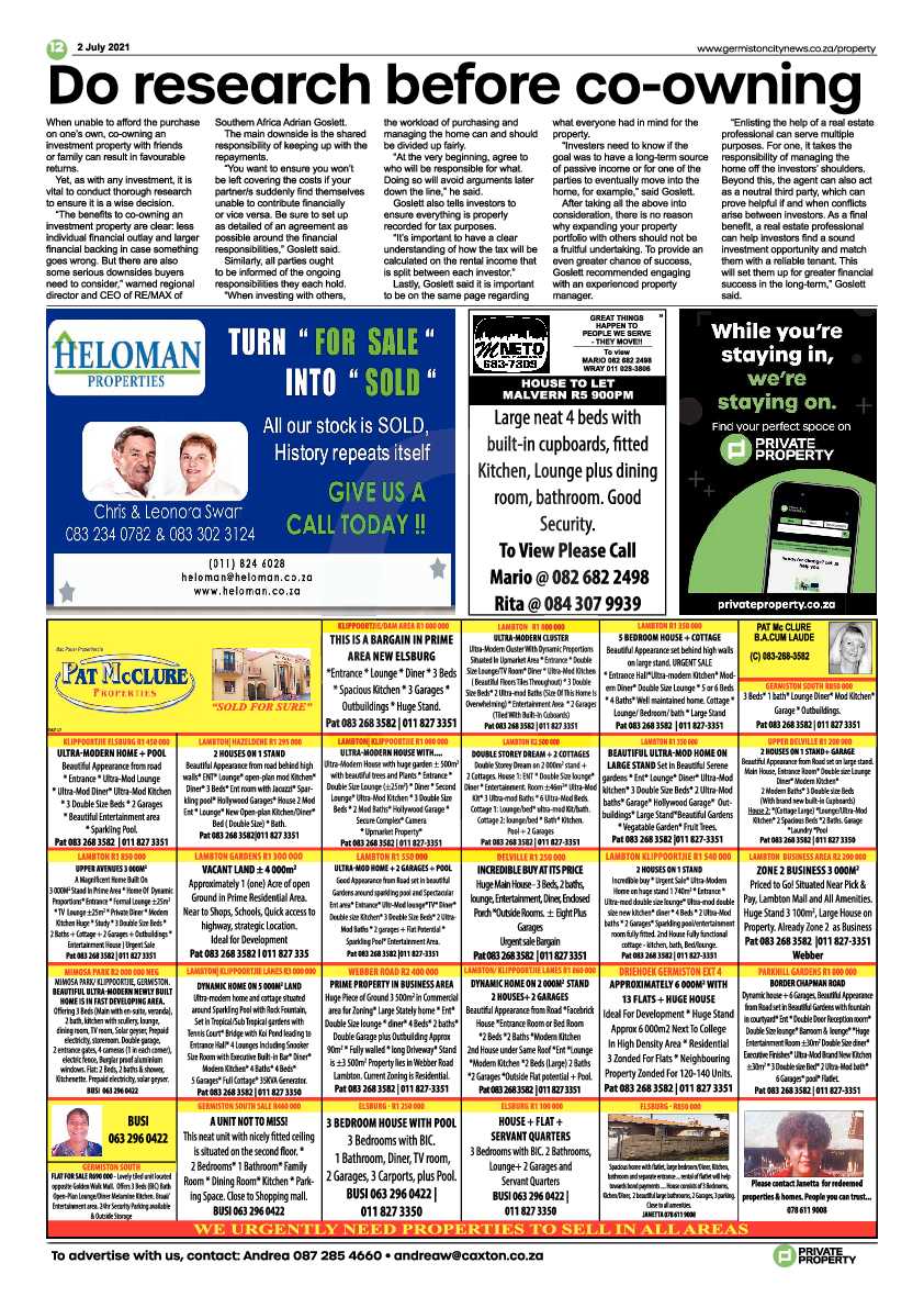 Germiston City News 02 July 2021 page 12