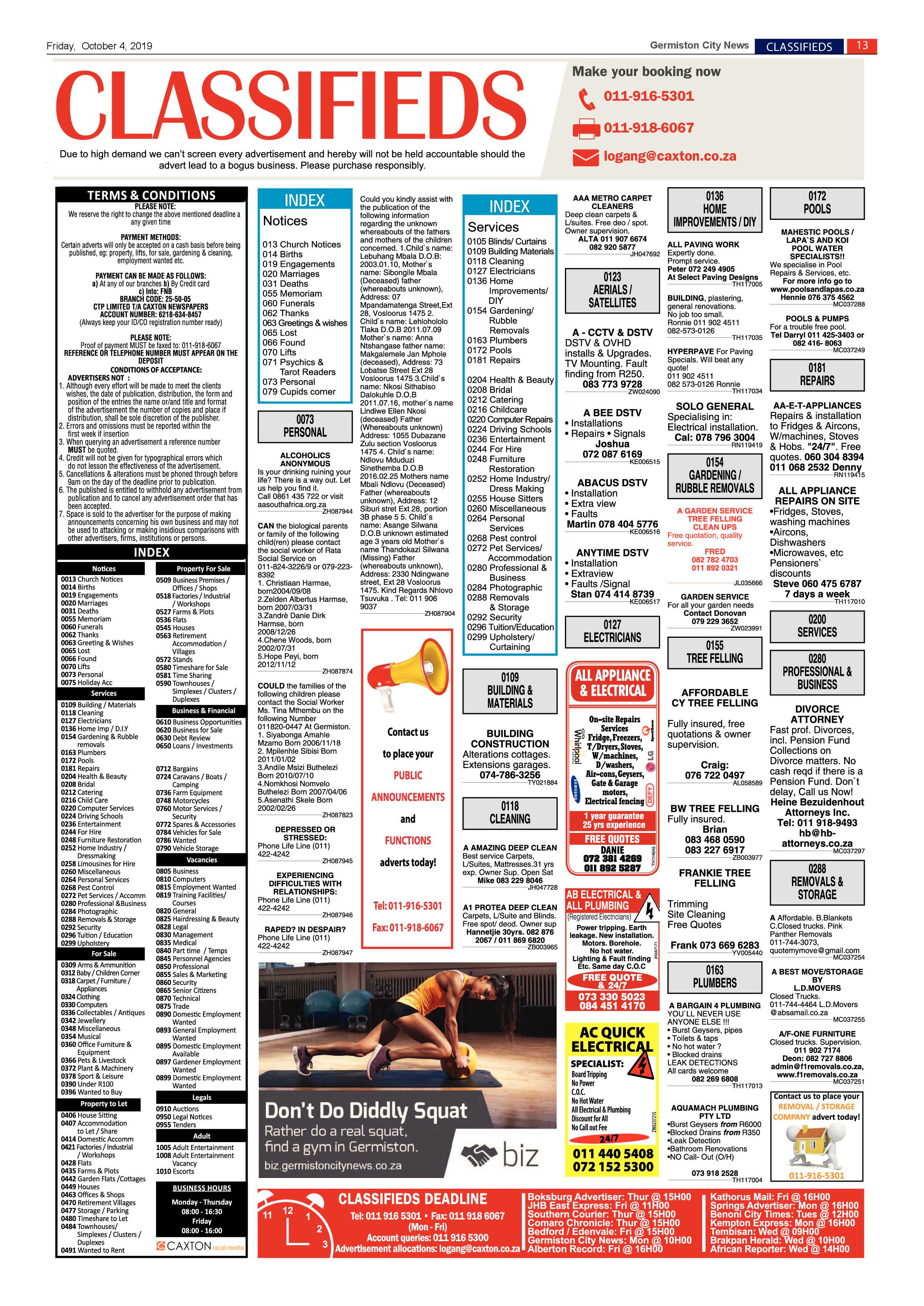Germiston City News 02 October 2019 page 13