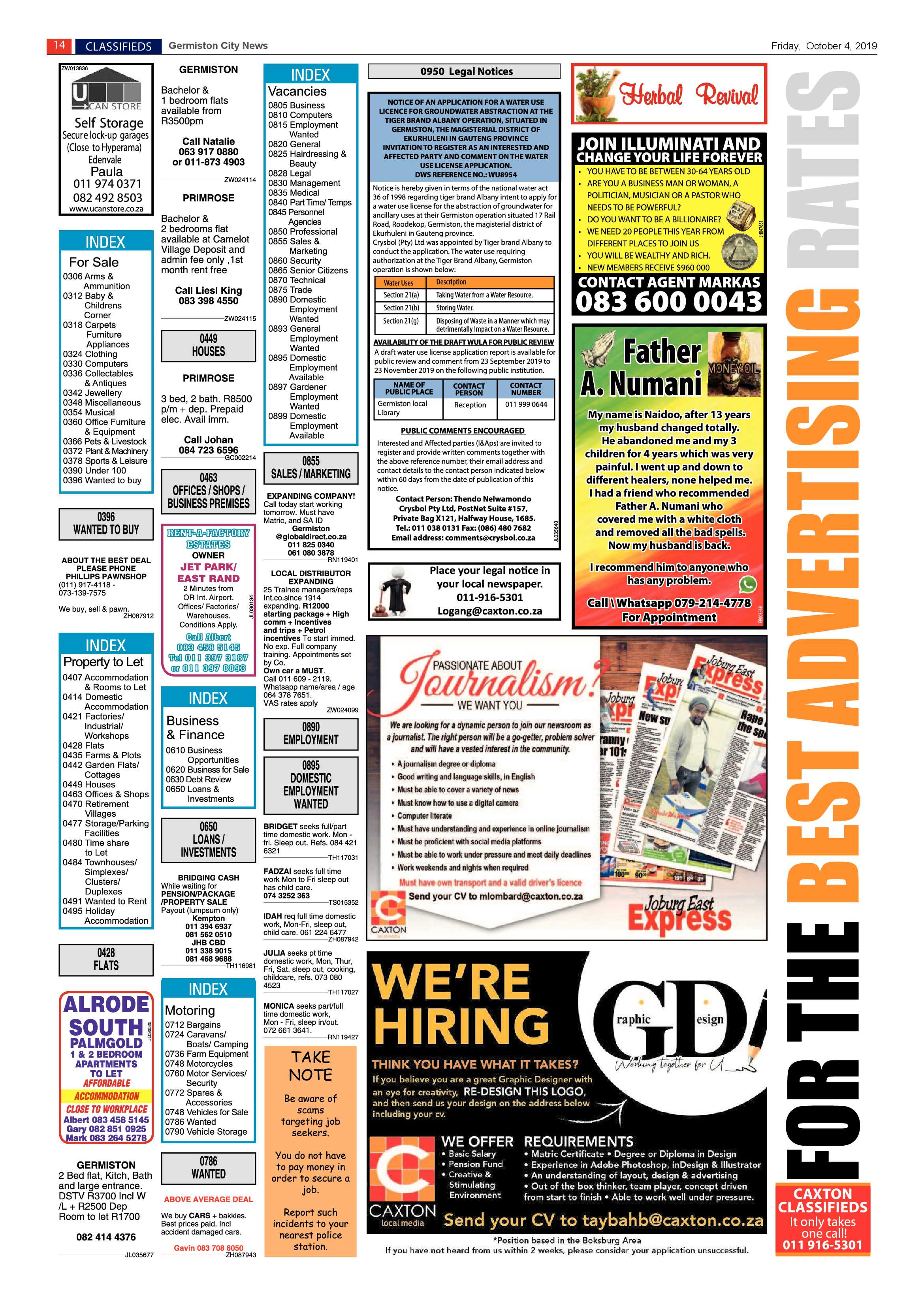 Germiston City News 02 October 2019 page 14