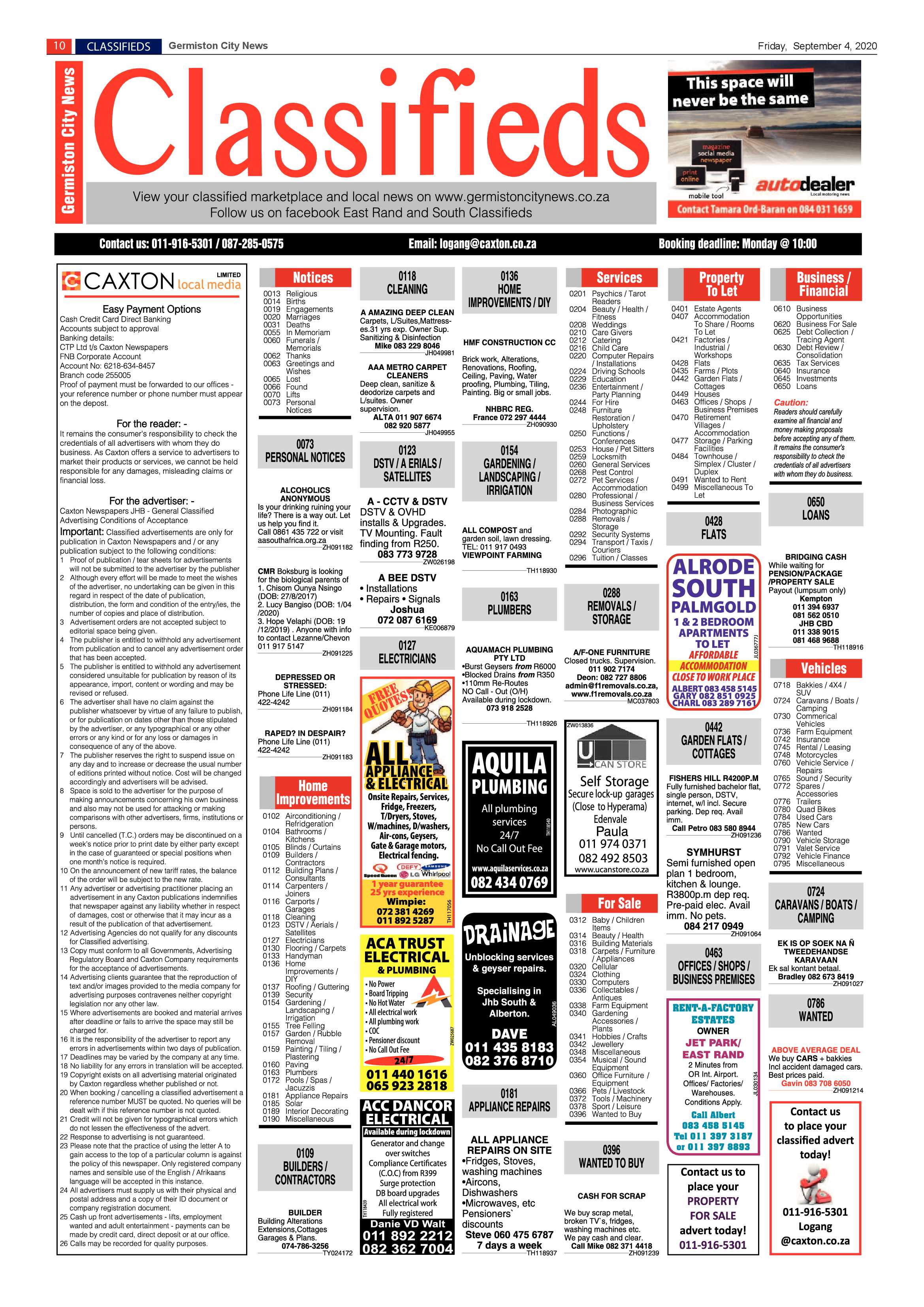 Germiston City News 02 September 2020 page 10