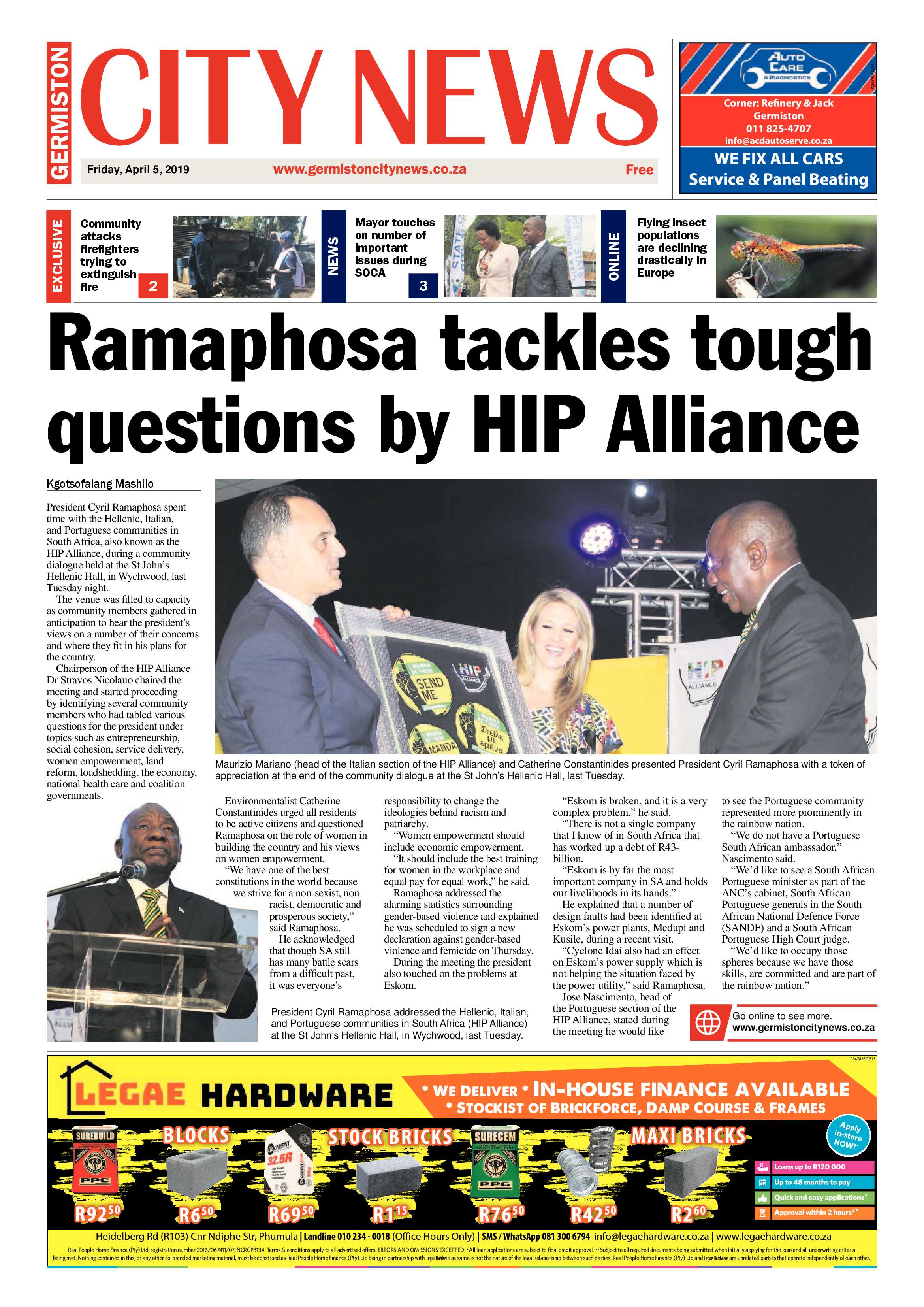 Germiston City News 03 April 2019 page 1