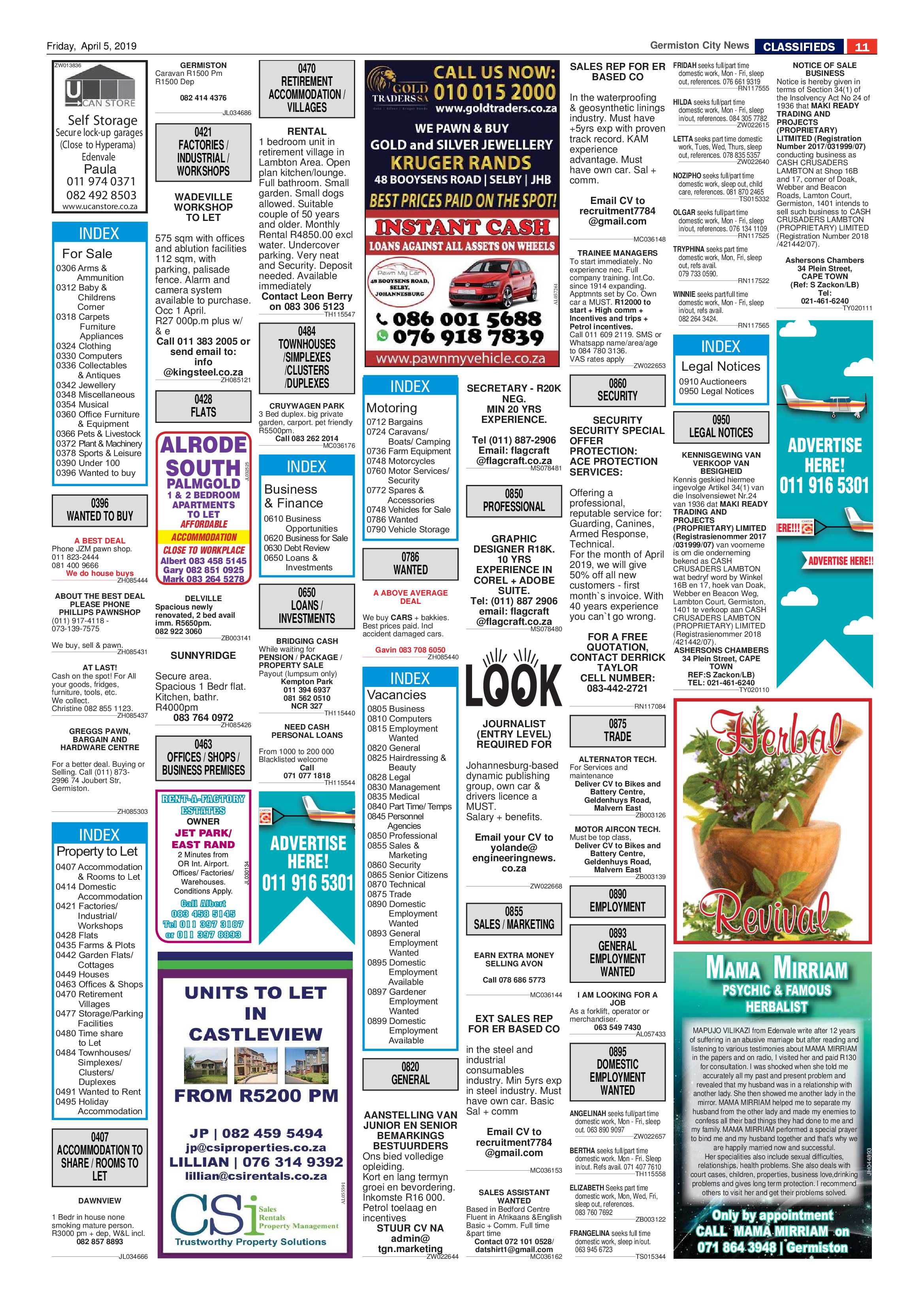 Germiston City News 03 April 2019 page 11