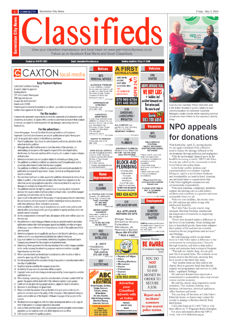 Germiston City News 03 May 2024 page 6