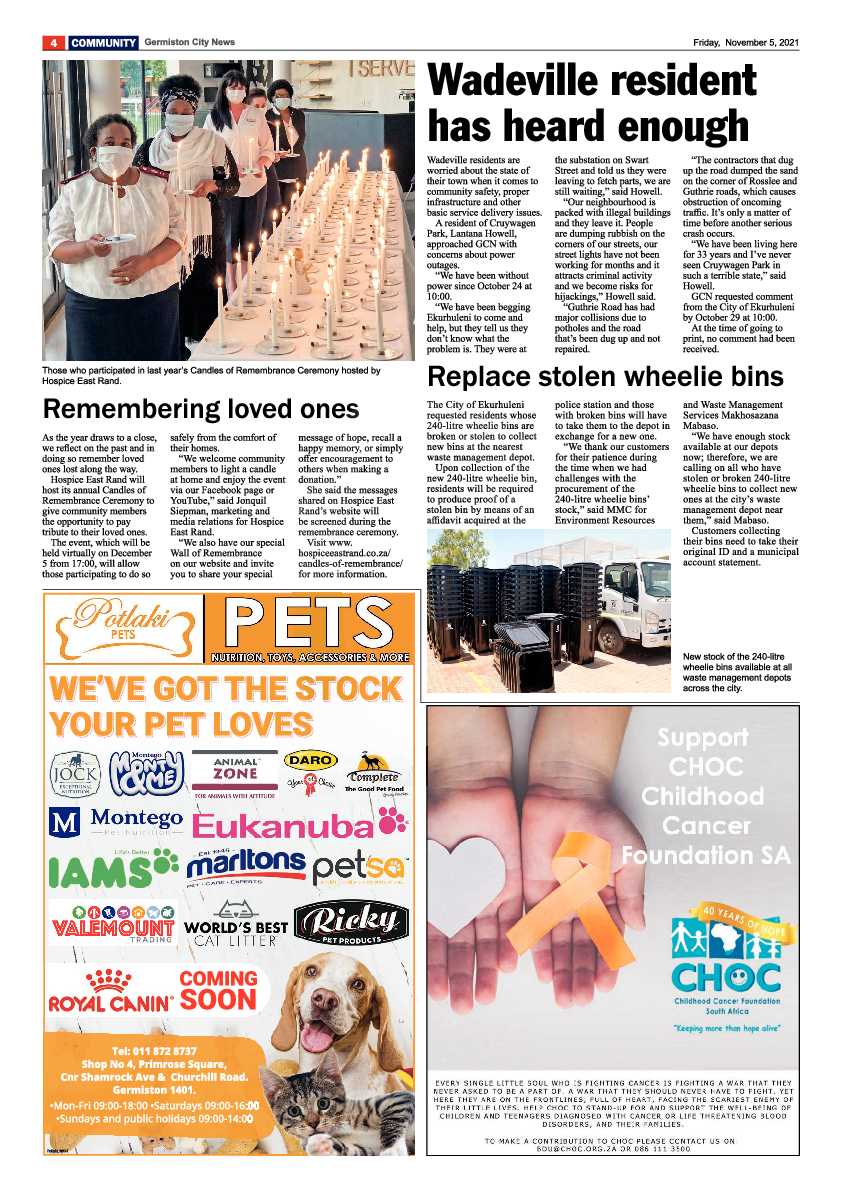 Germiston City News 03 November 2021 page 6