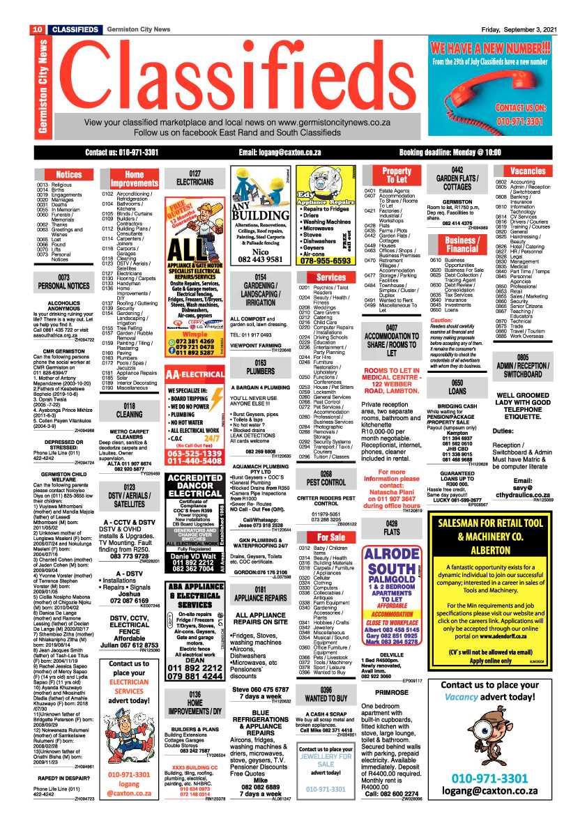 Germiston City News 03 September 2021 page 10