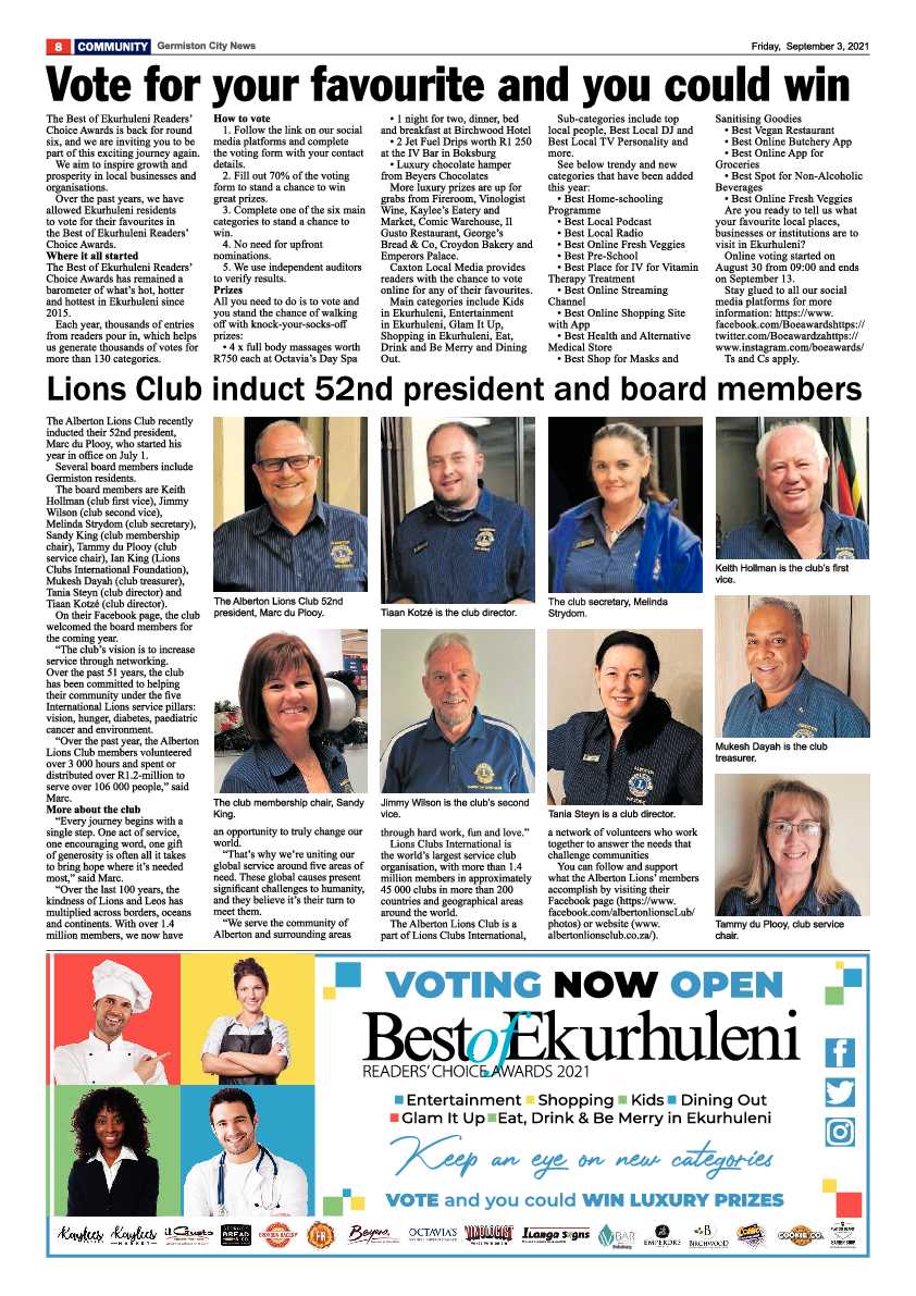 Germiston City News 03 September 2021 page 8