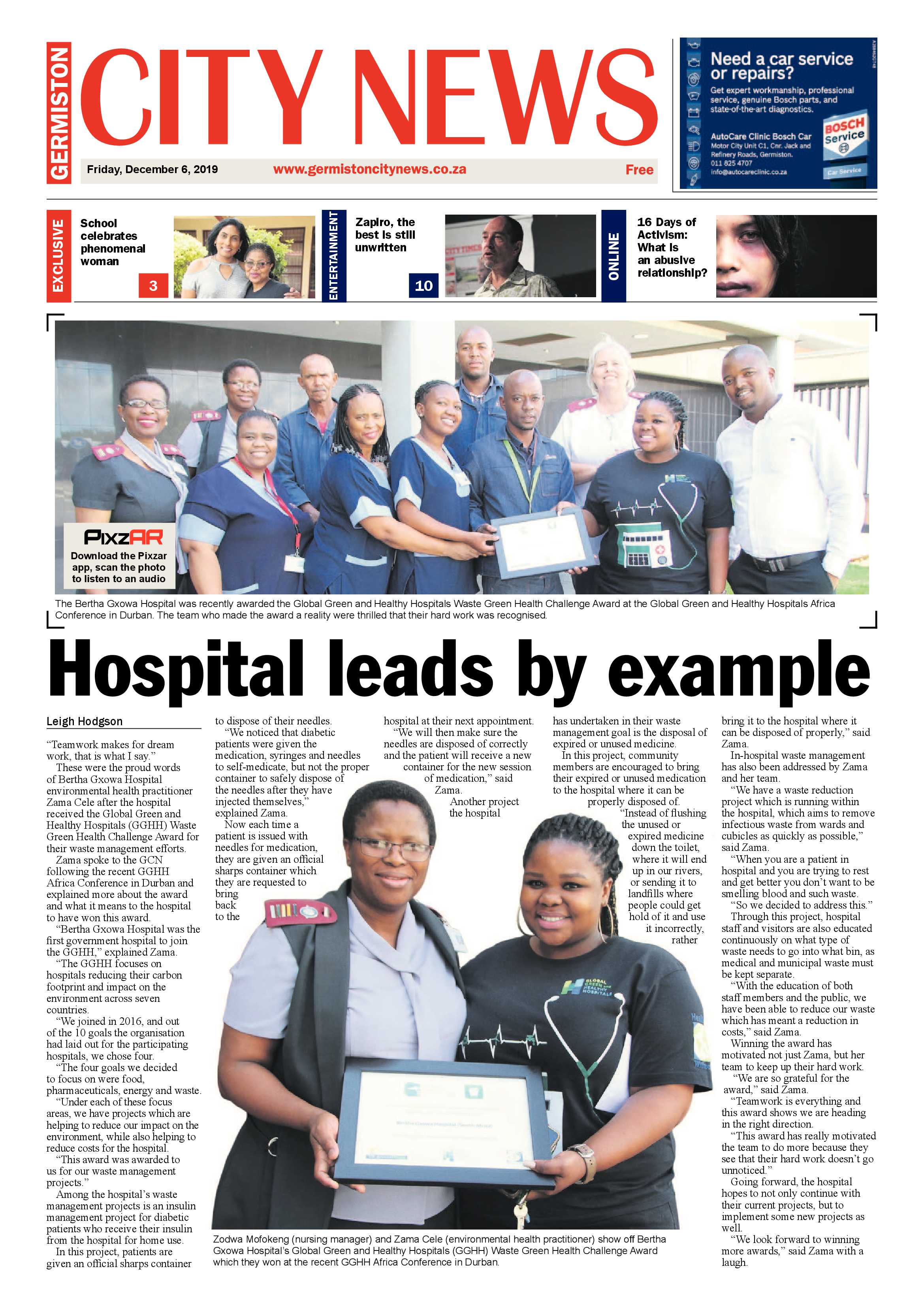 Germiston City News 04 December 2019 page 1