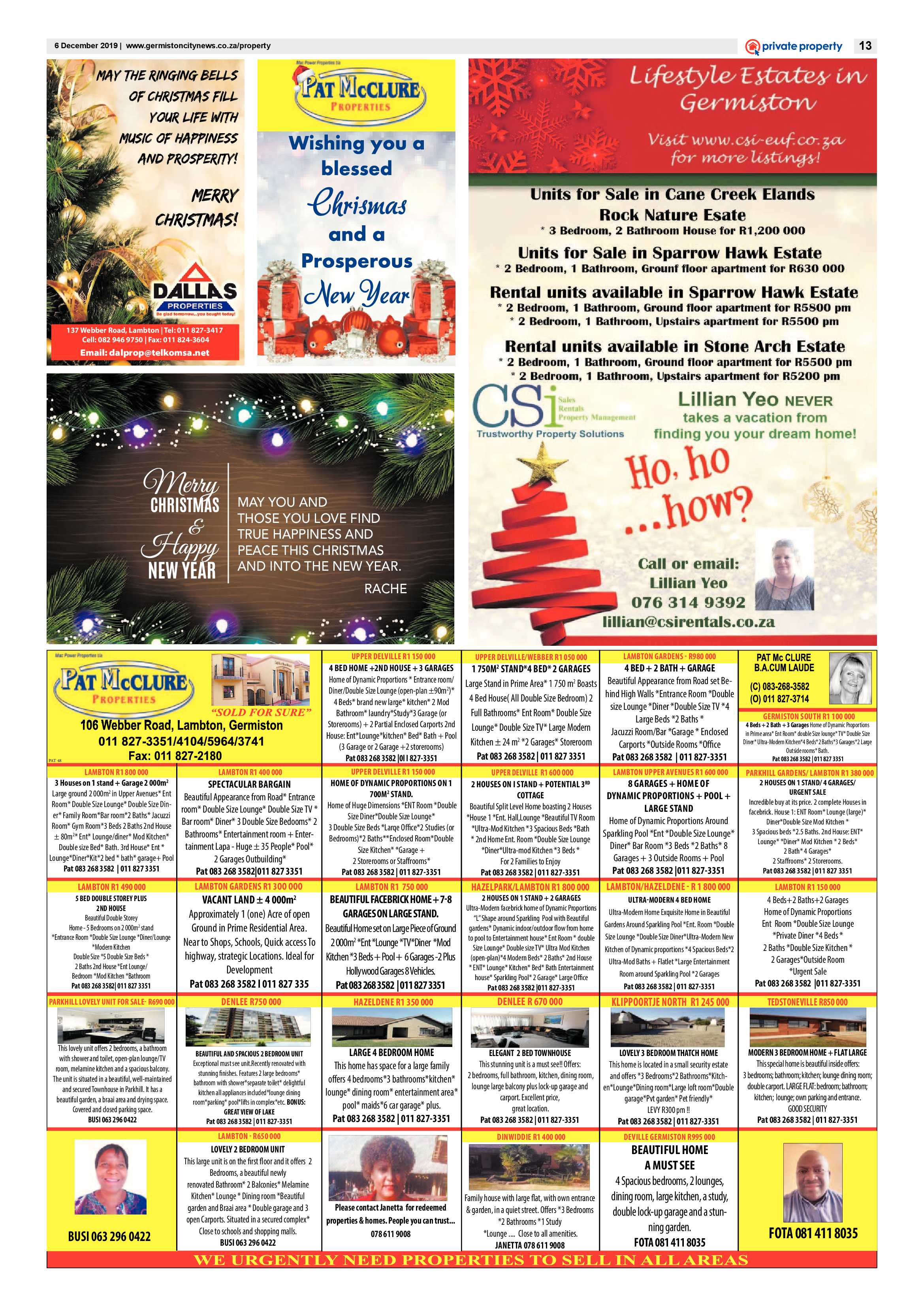 Germiston City News 04 December 2019 page 13