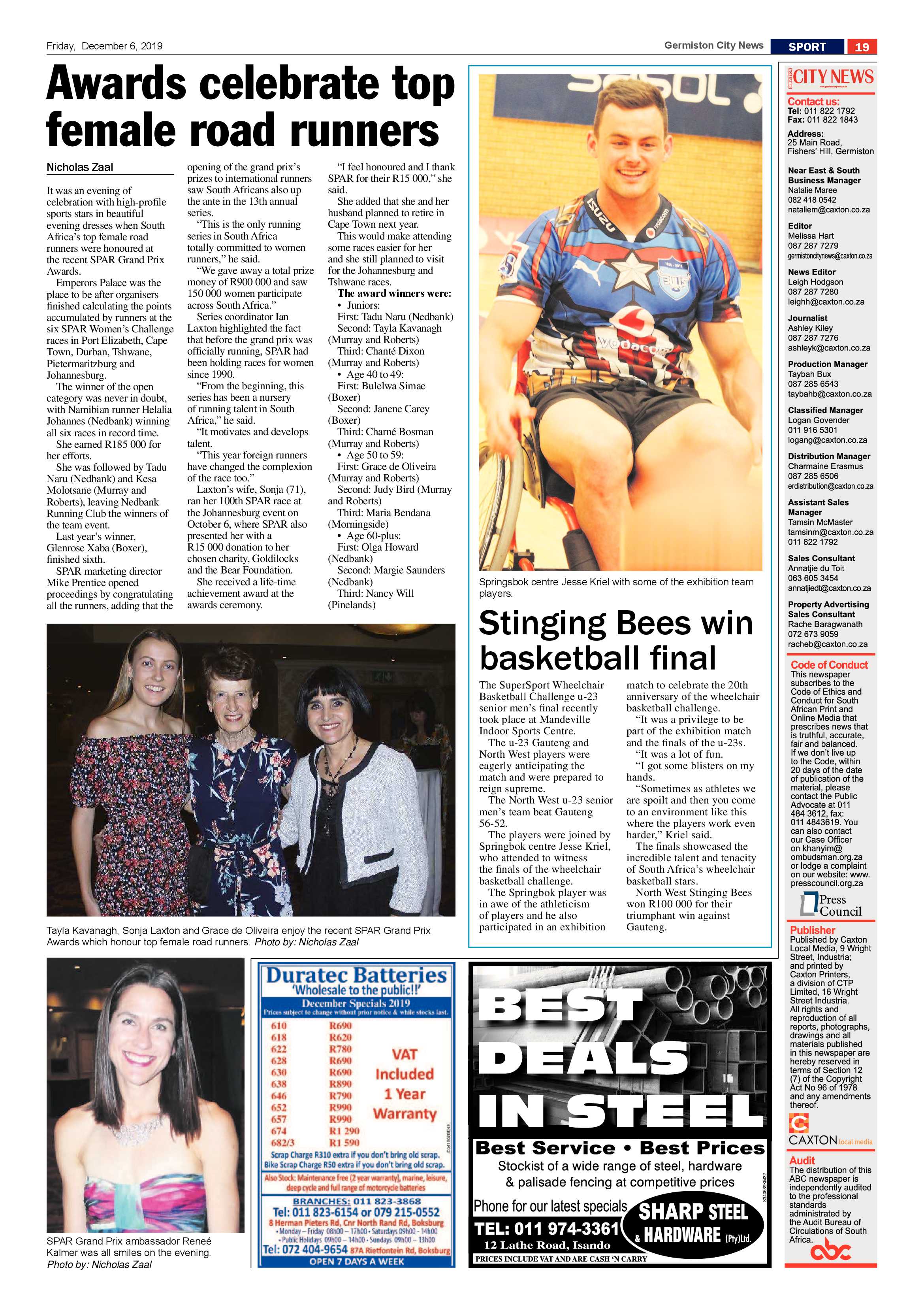 Germiston City News 04 December 2019 page 19
