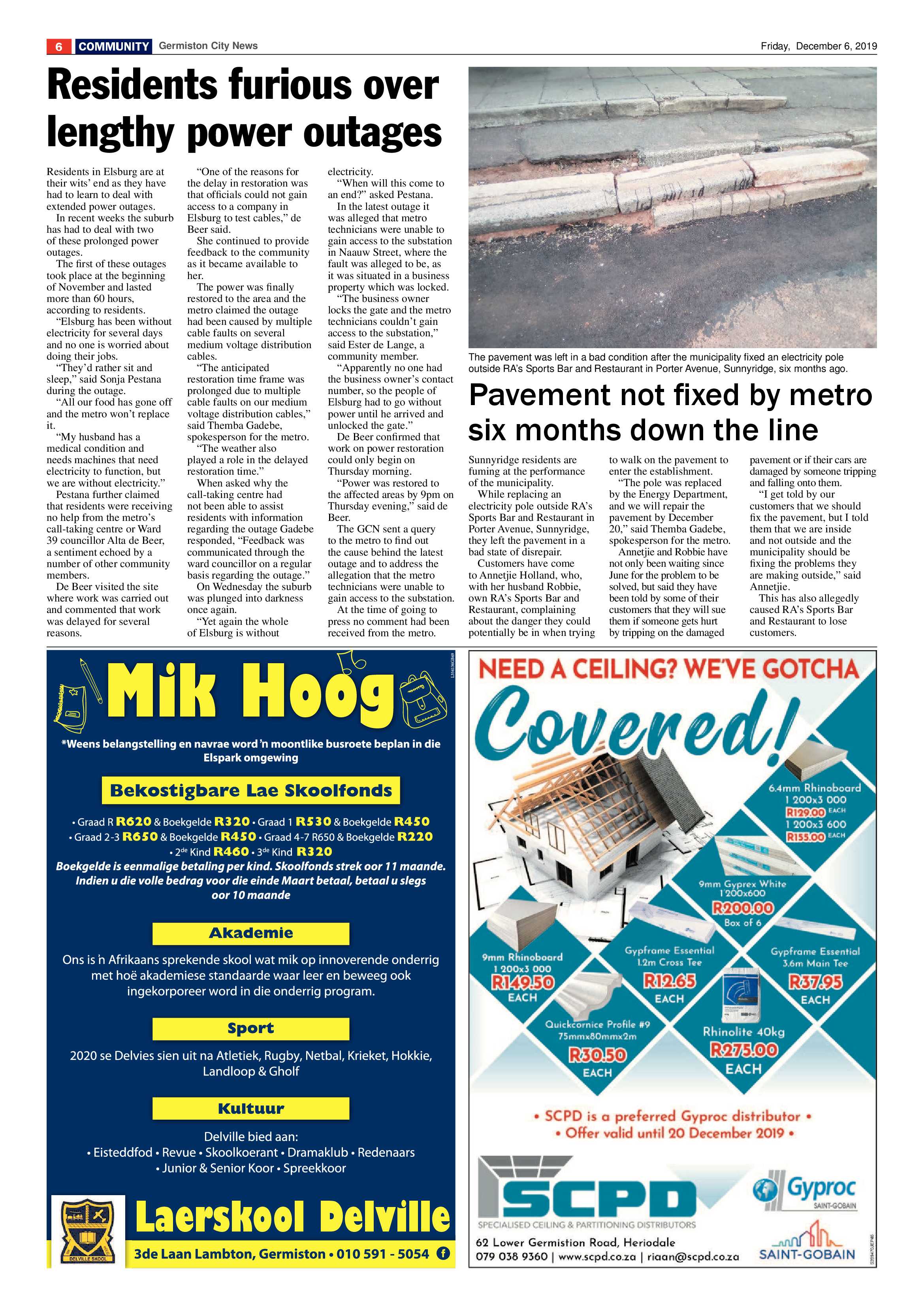Germiston City News 04 December 2019 page 6