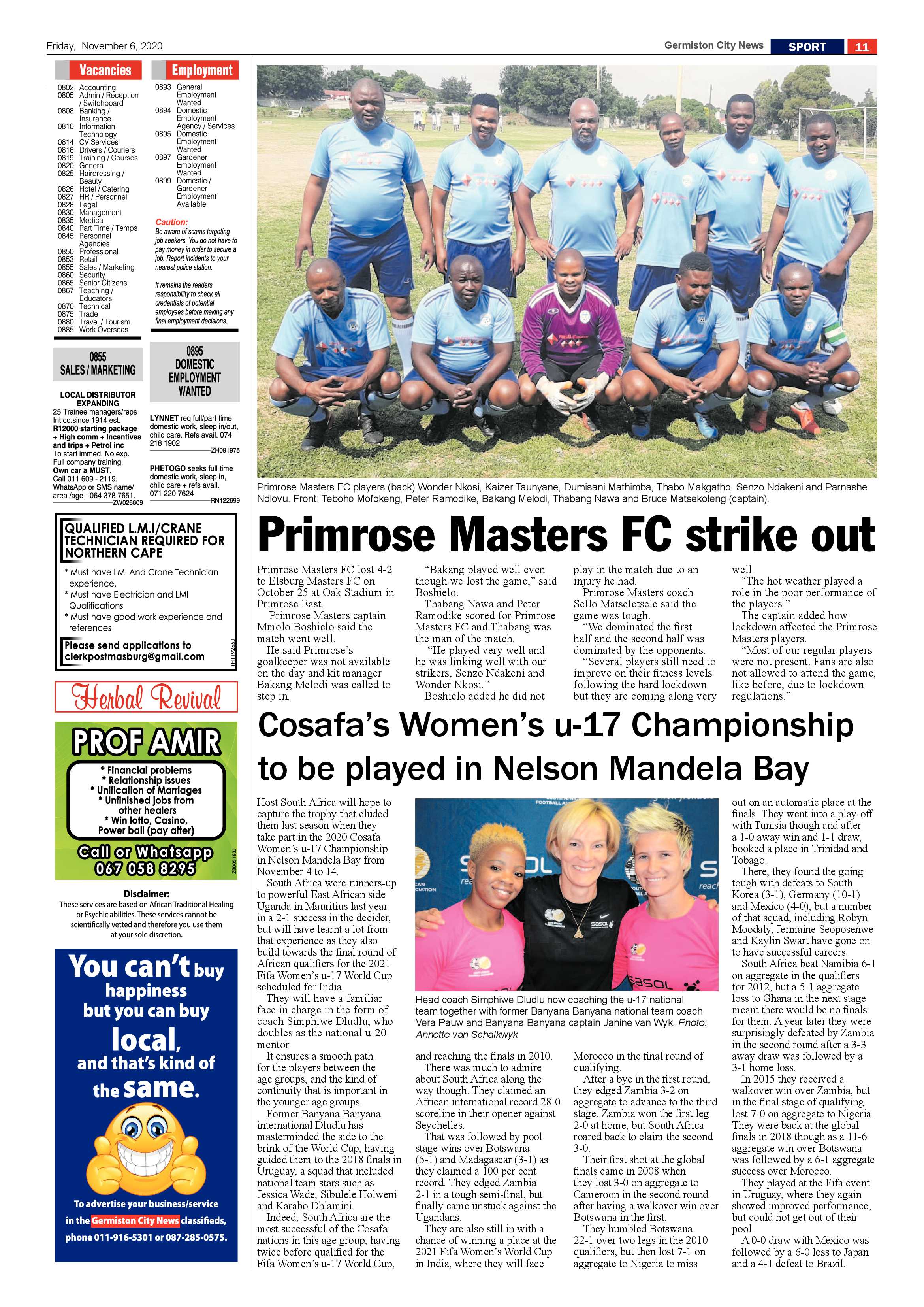 Germiston City News 04 November  2020 page 11