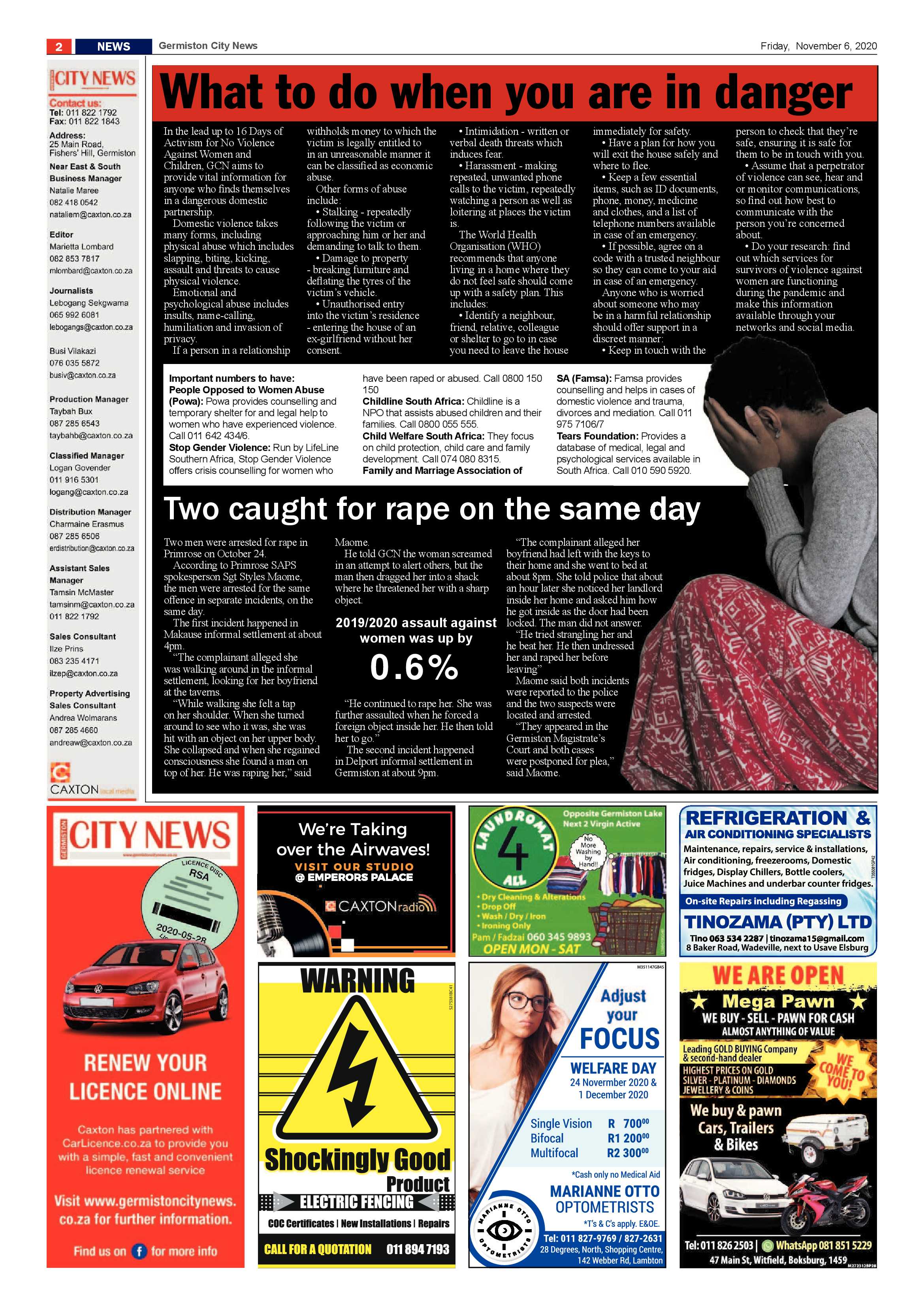 Germiston City News 04 November  2020 page 2