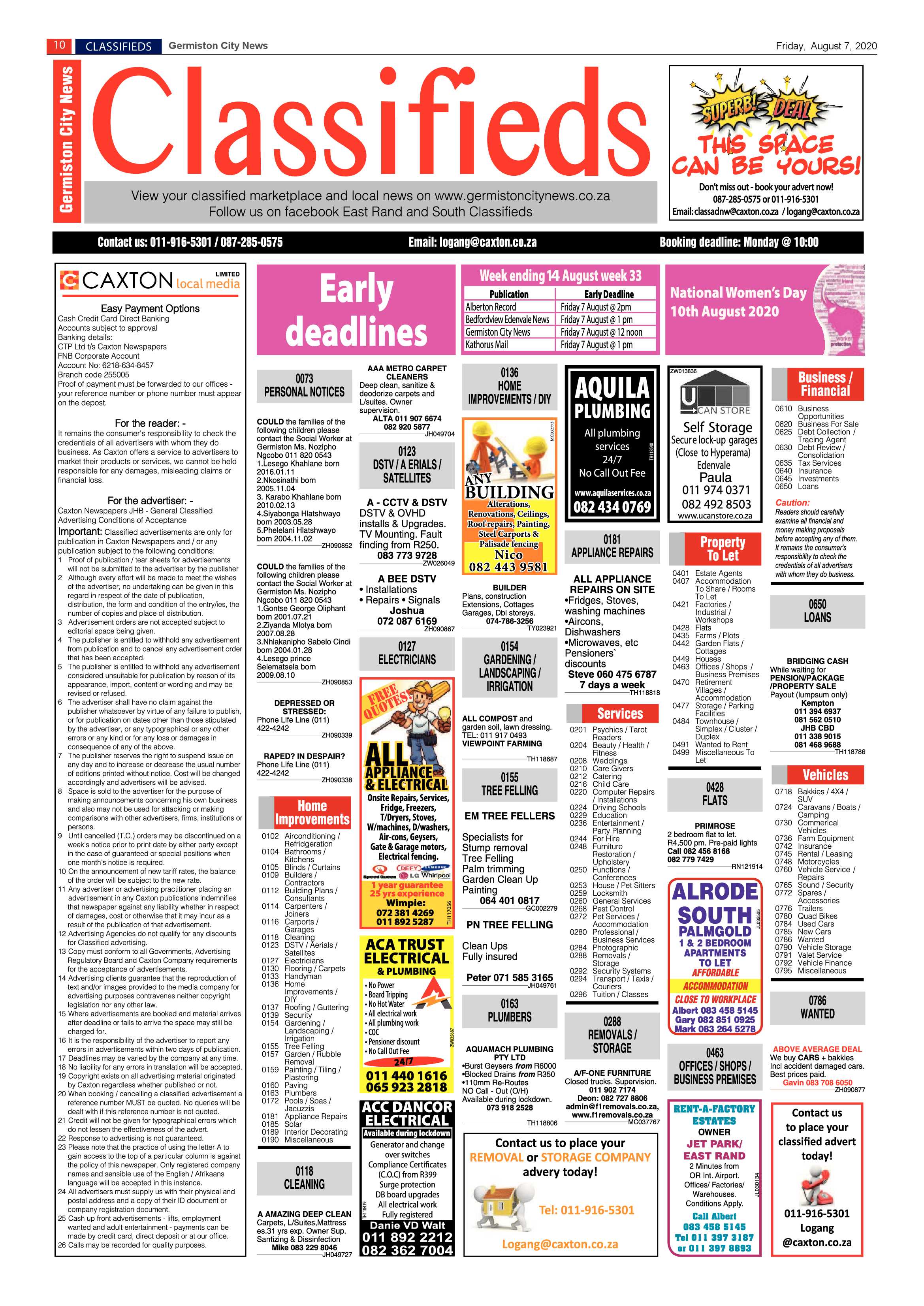 Germiston City News 05 August 2020 page 10