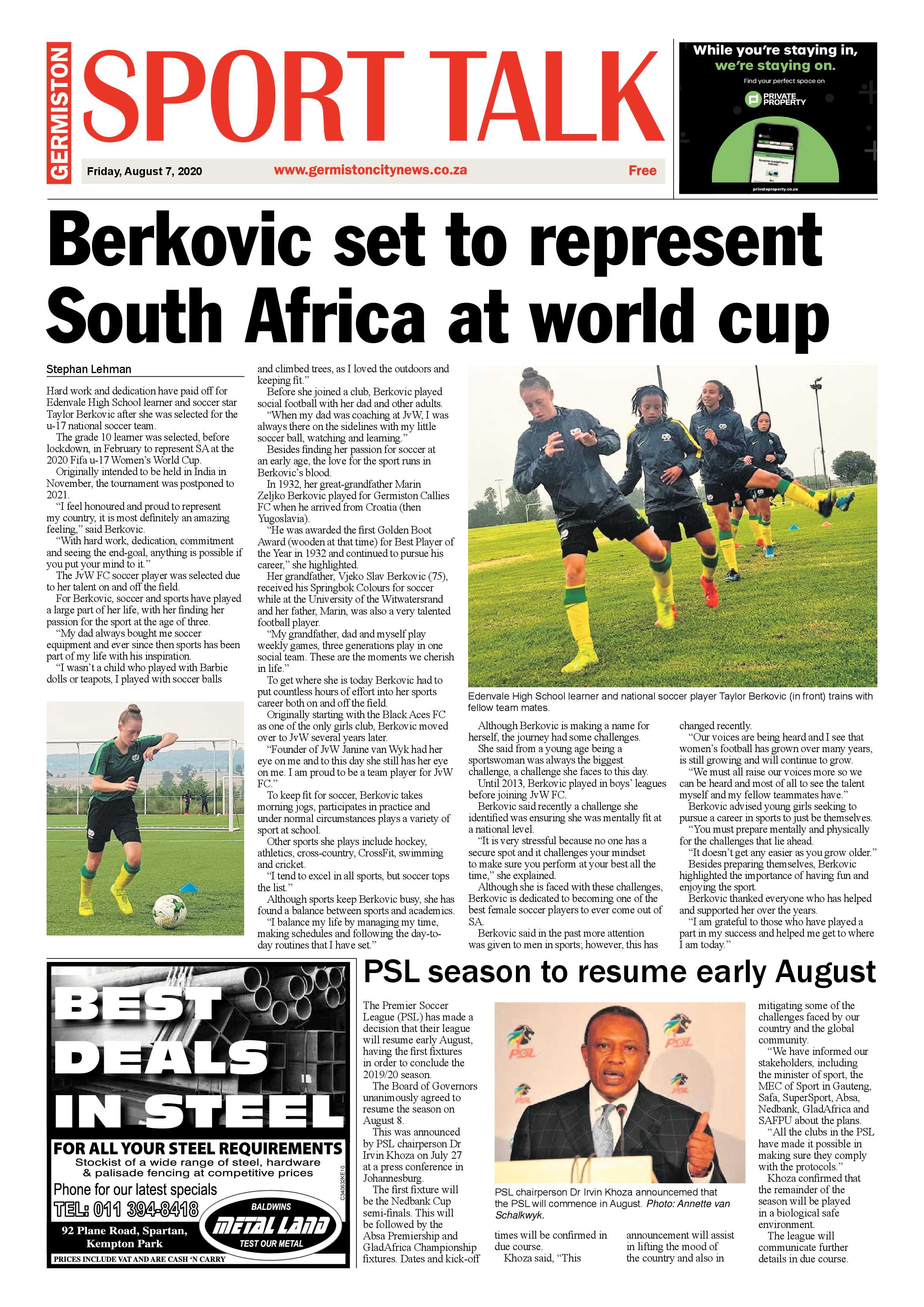 Germiston City News 05 August 2020 page 12