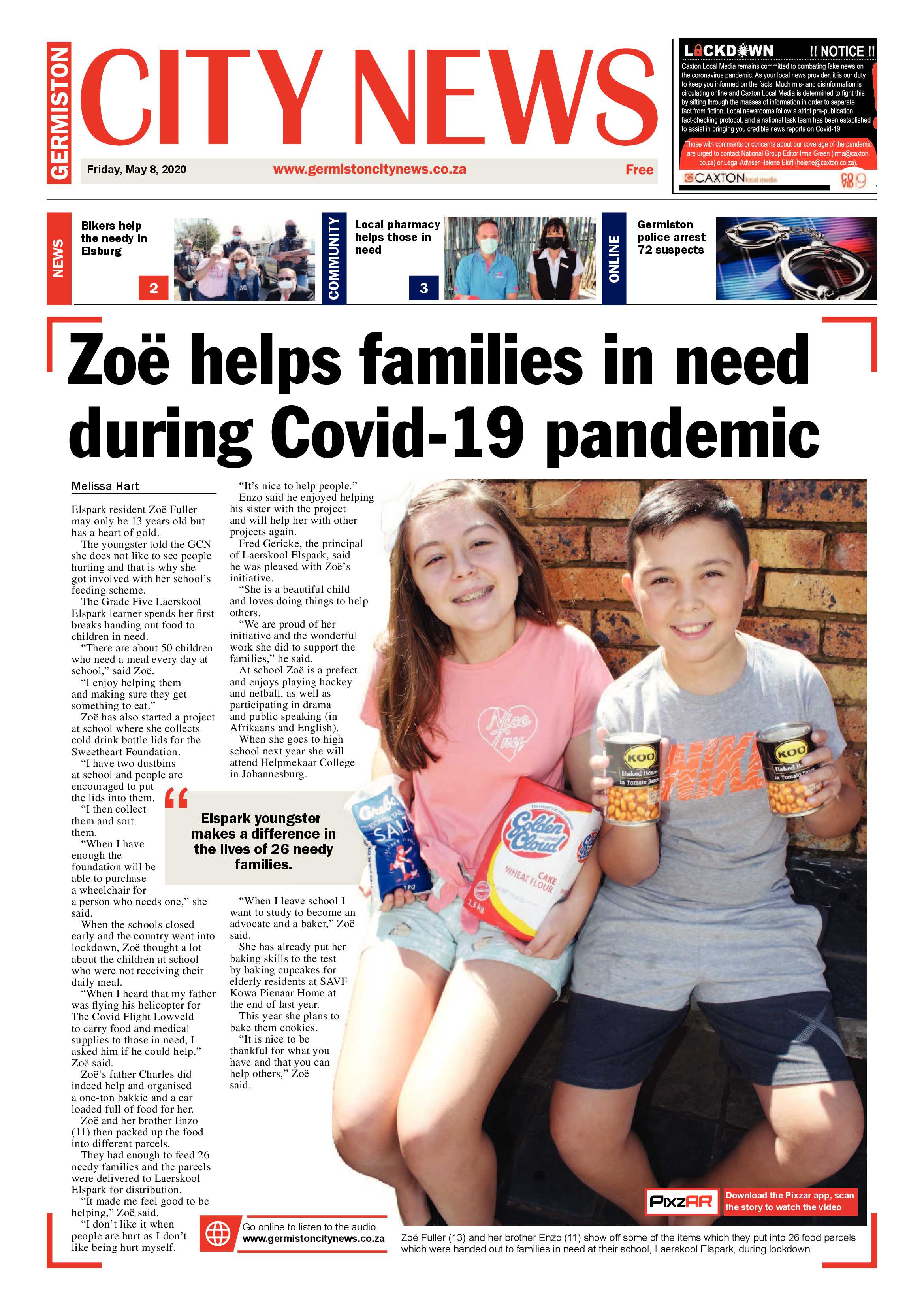 Germiston City News 05 May 2020 page 1