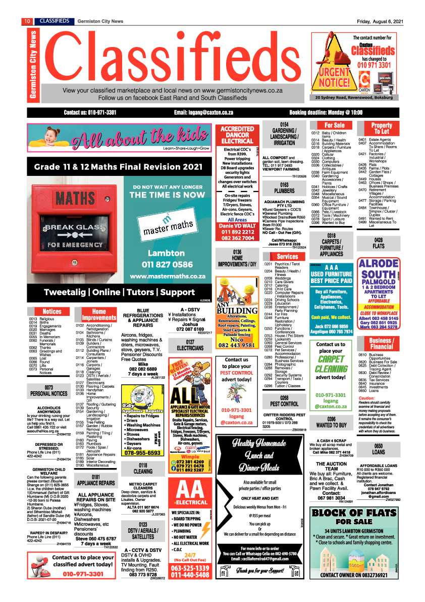 Germiston City News 06 August 2021 page 10