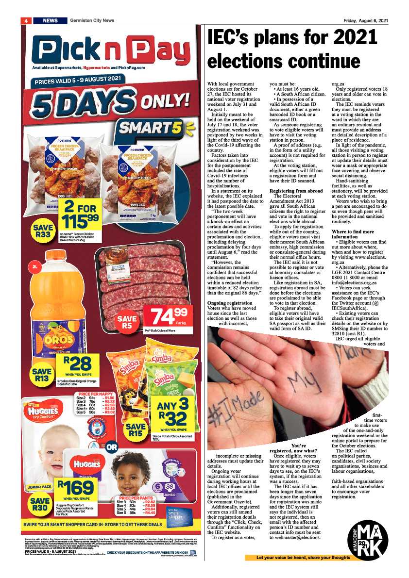 Germiston City News 06 August 2021 page 4