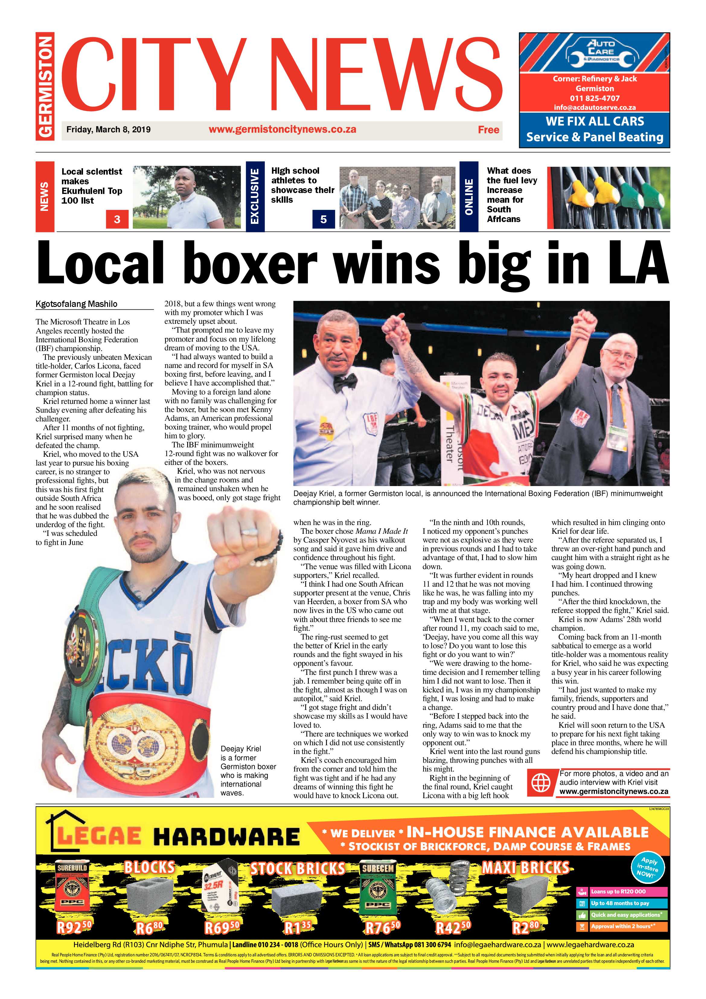 Germiston City News 06 March 2019 page 1