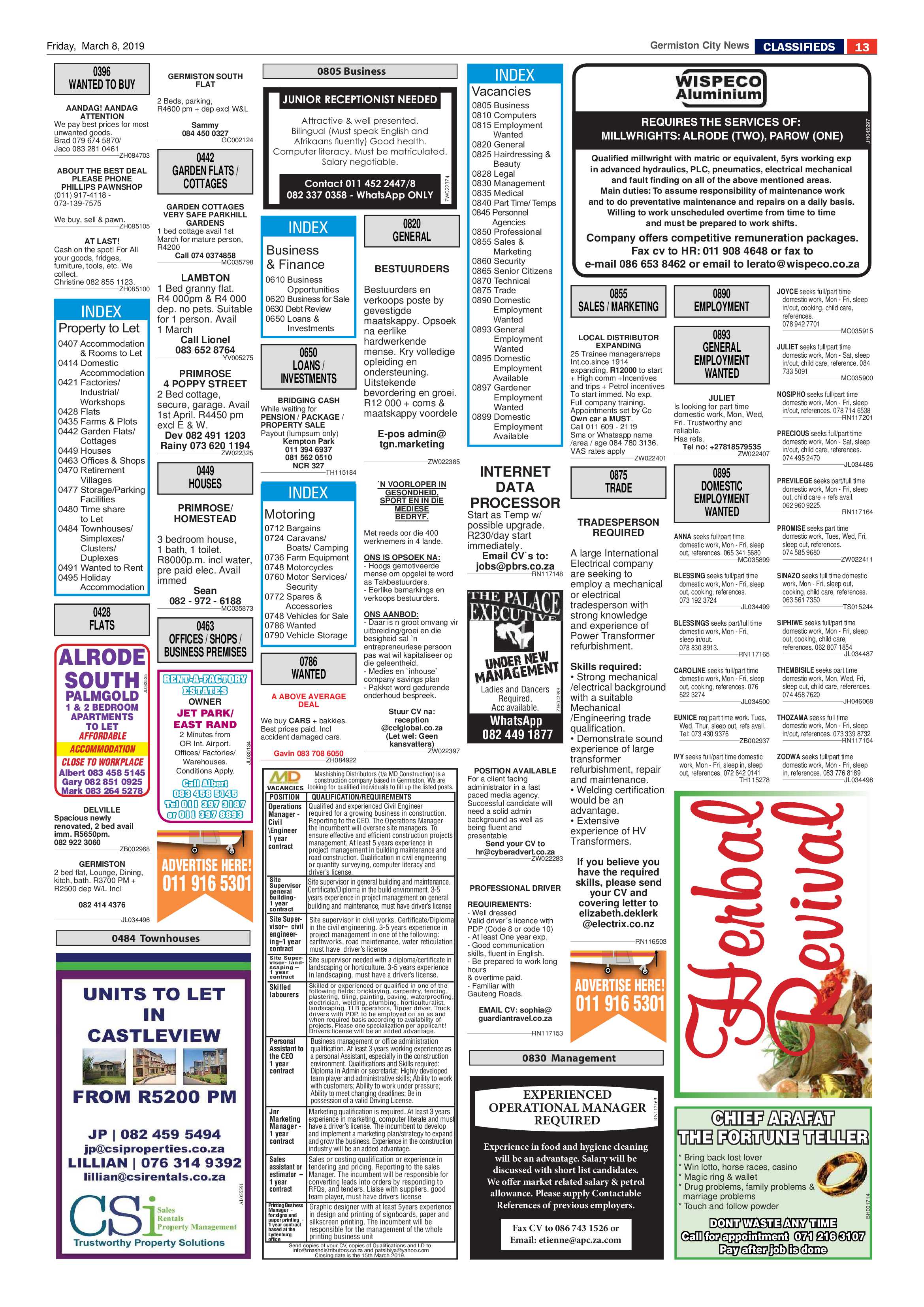 Germiston City News 06 March 2019 page 13