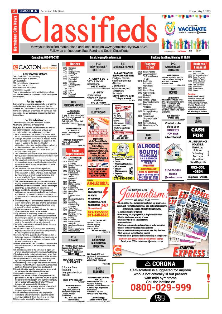 Germiston City News 06 May 2022 page 6