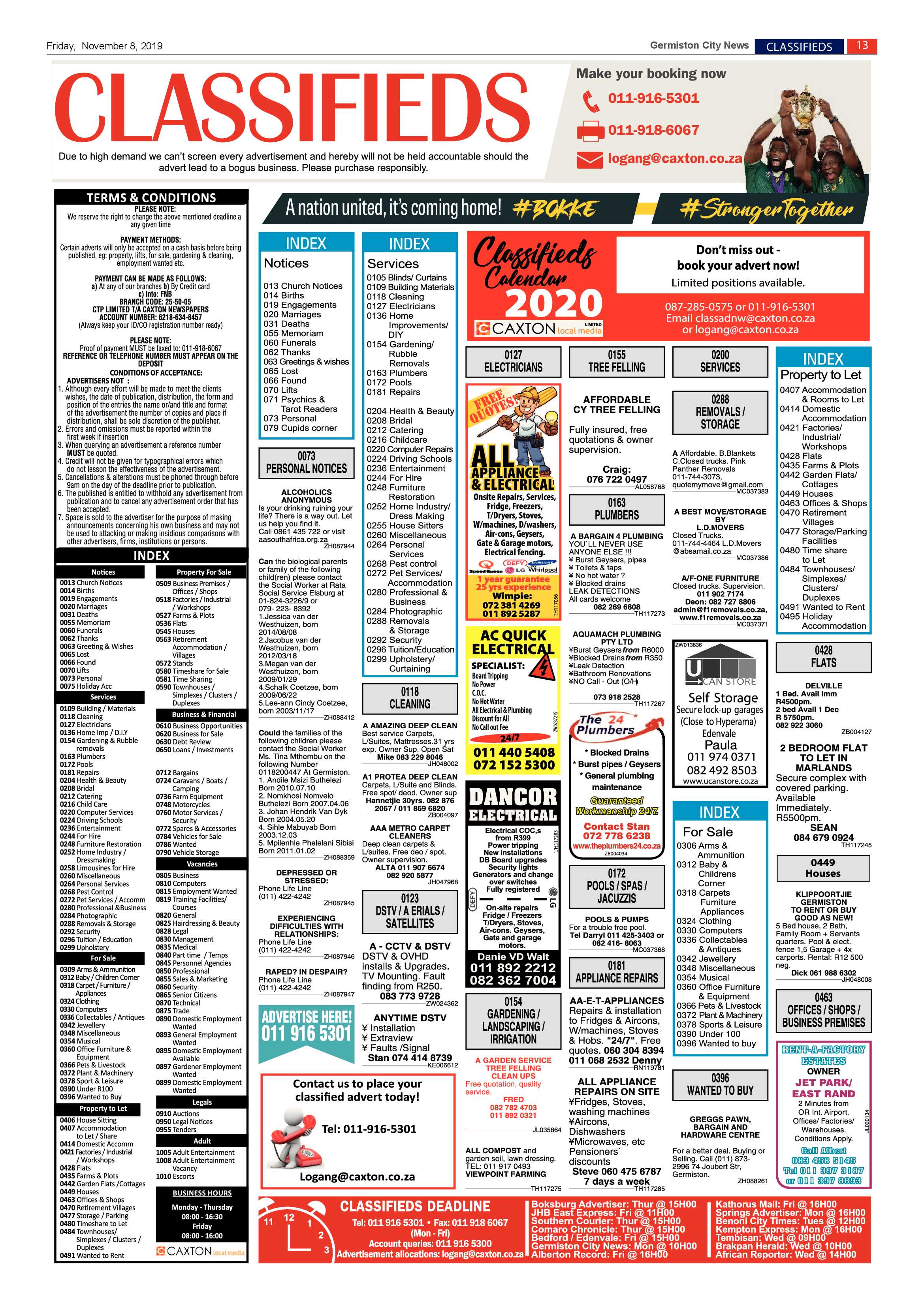 Germiston City News 06 November 2019 page 13