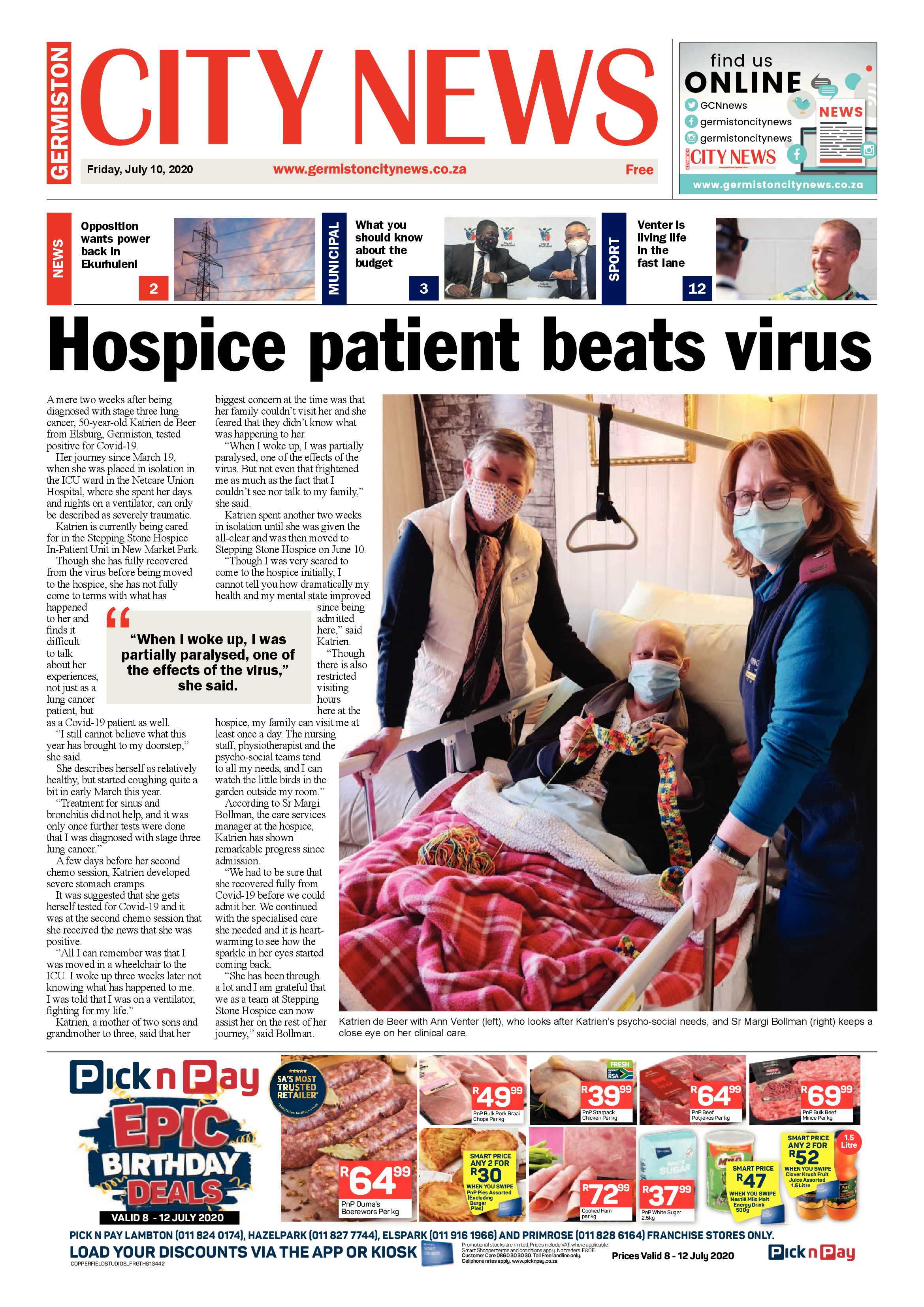 Germiston City News 08 June 2020 page 1