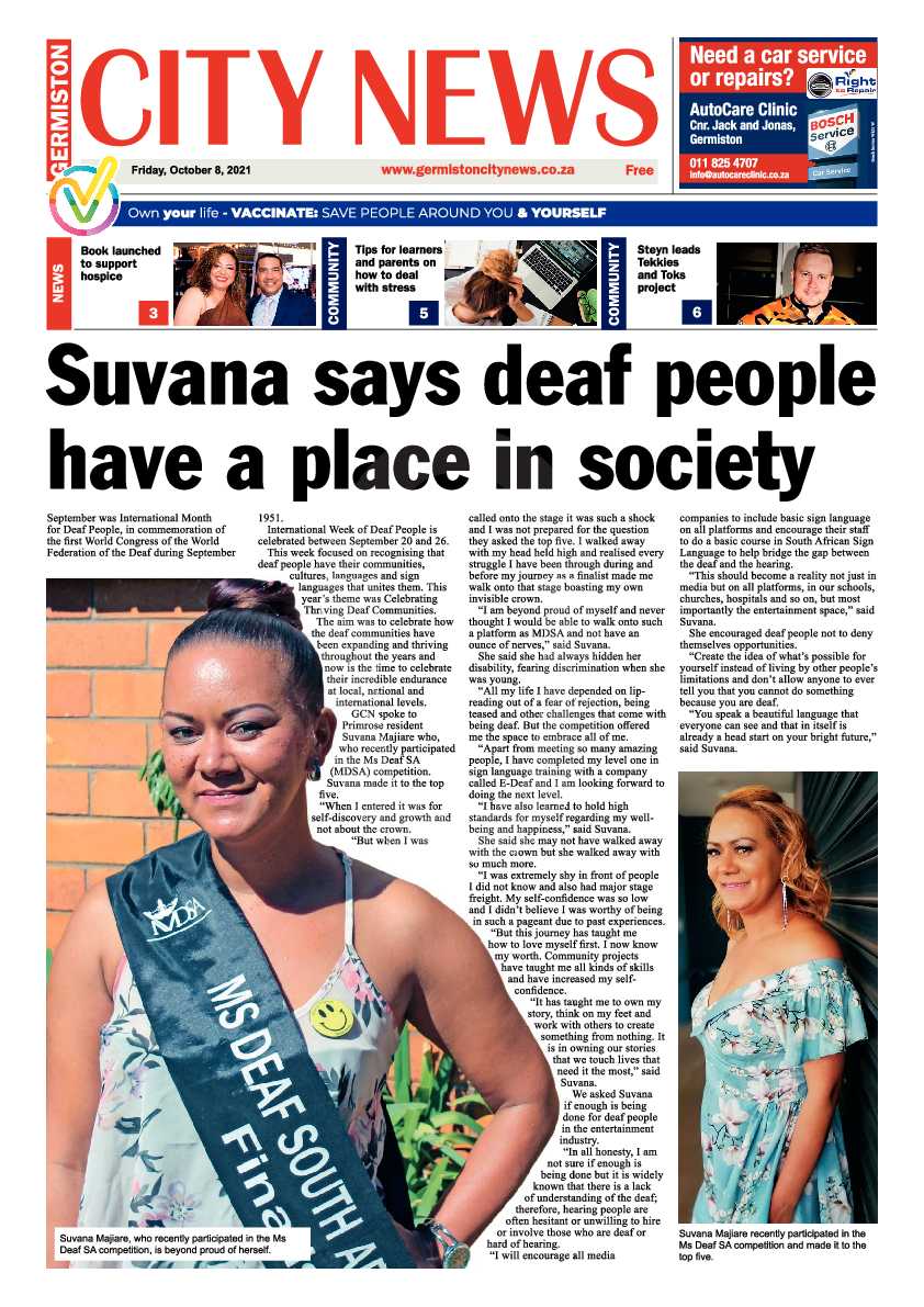Germiston City News 08 October 2021 page 1