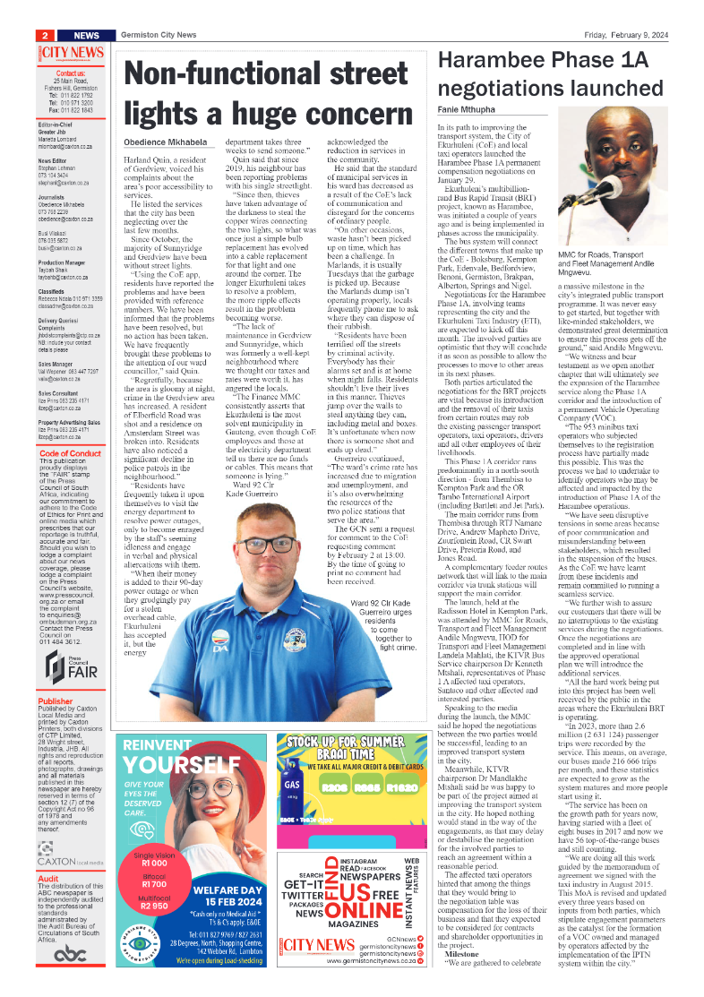 Germiston City News 09 February 2024 page 2