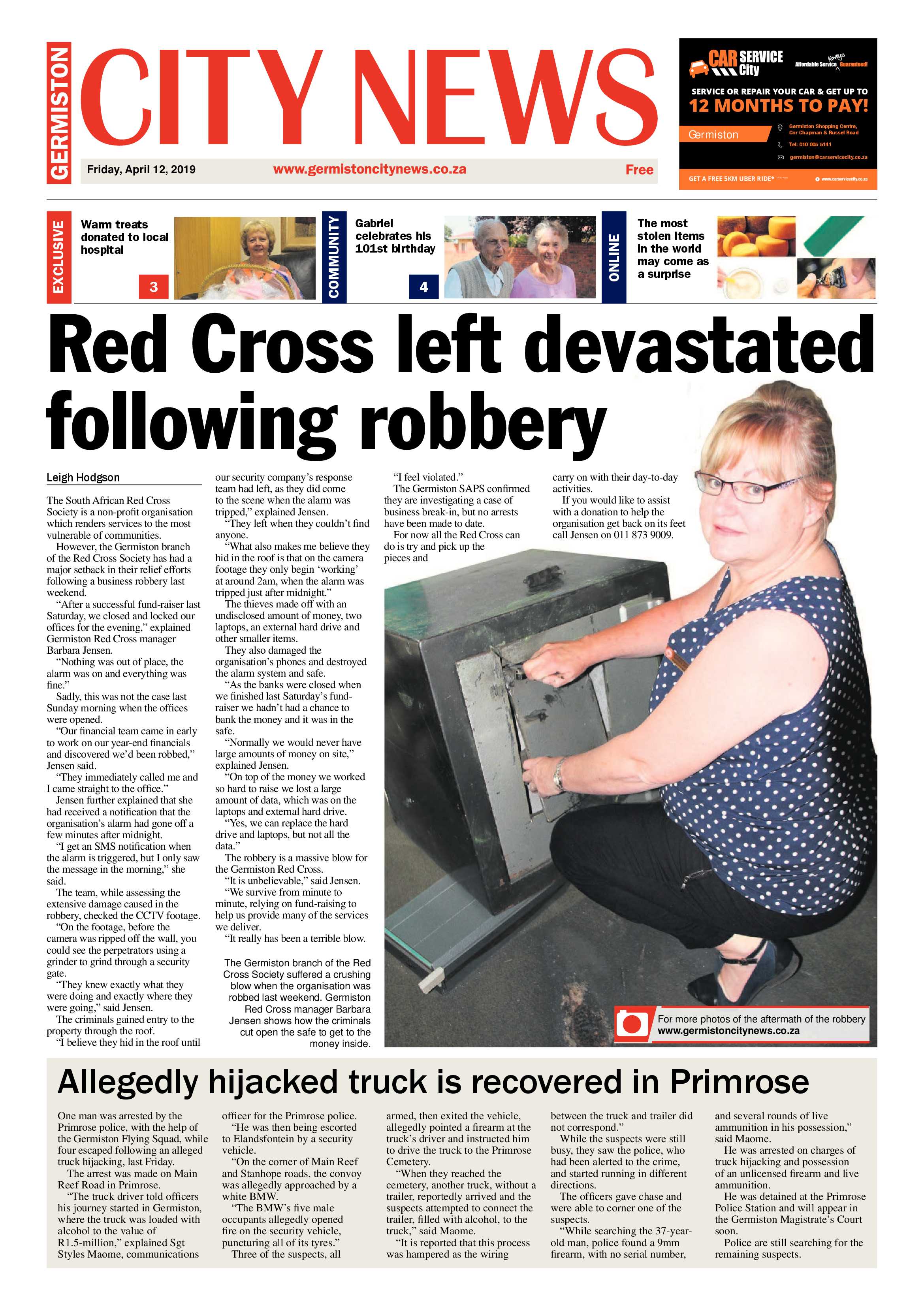 Germiston City News 10 April 2019 page 1