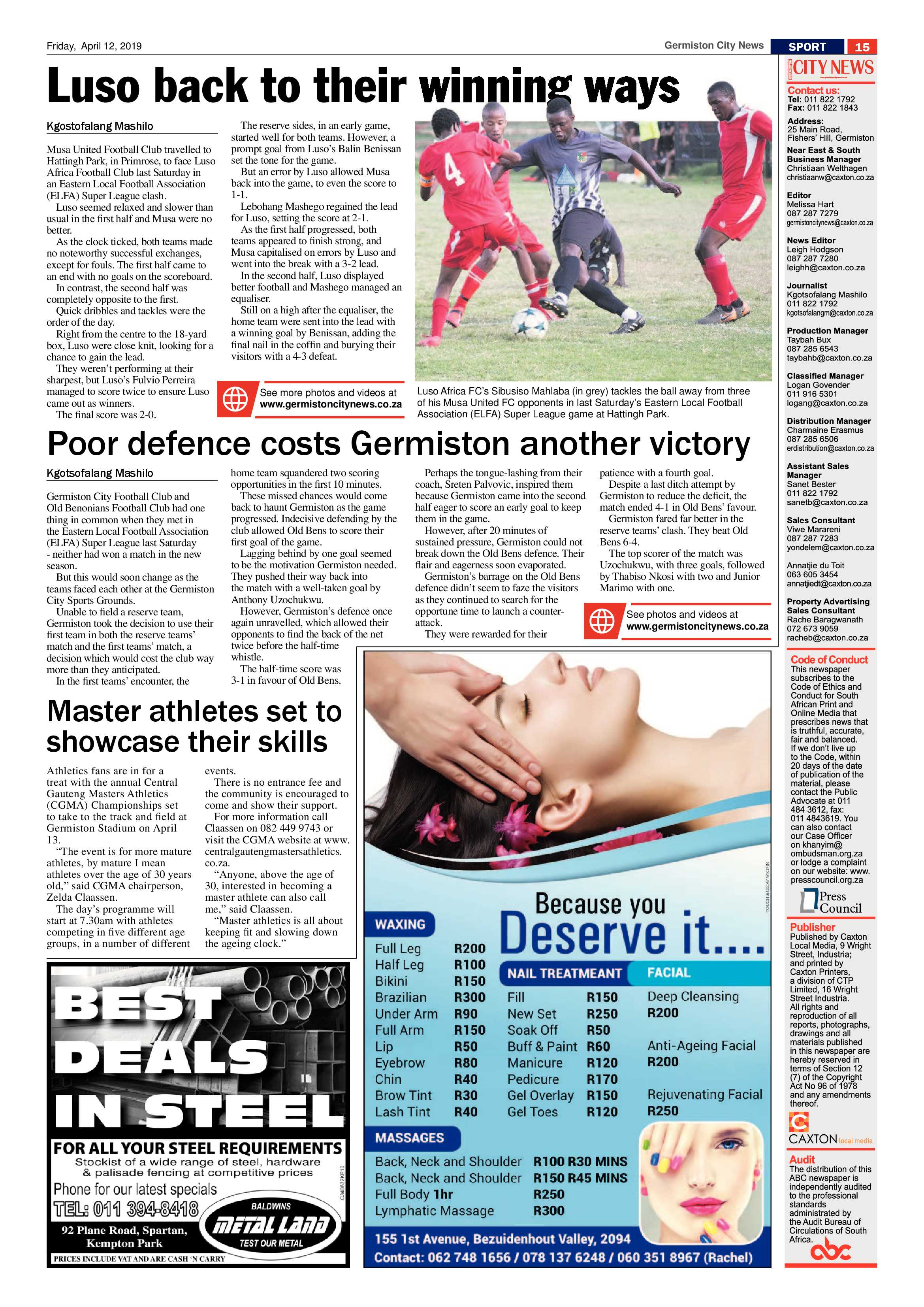 Germiston City News 10 April 2019 page 15