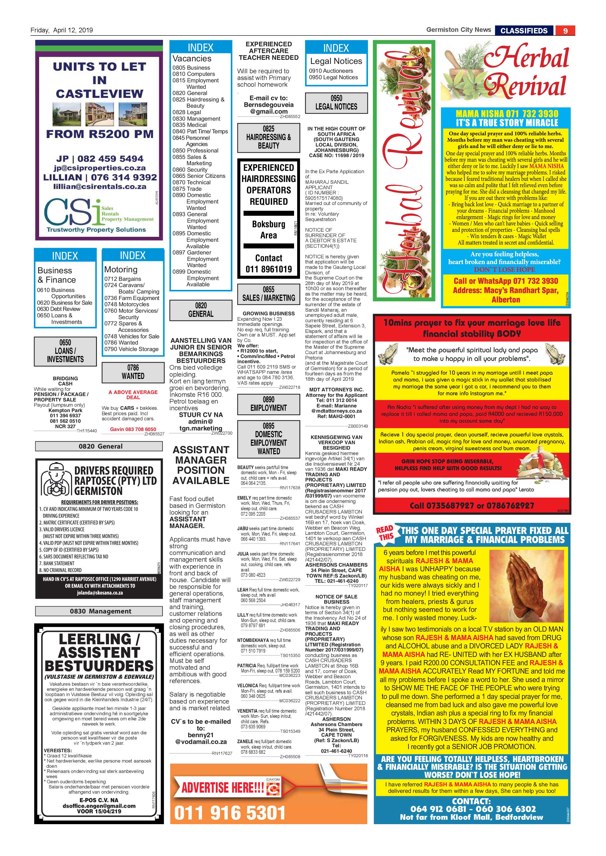 Germiston City News 10 April 2019 page 9