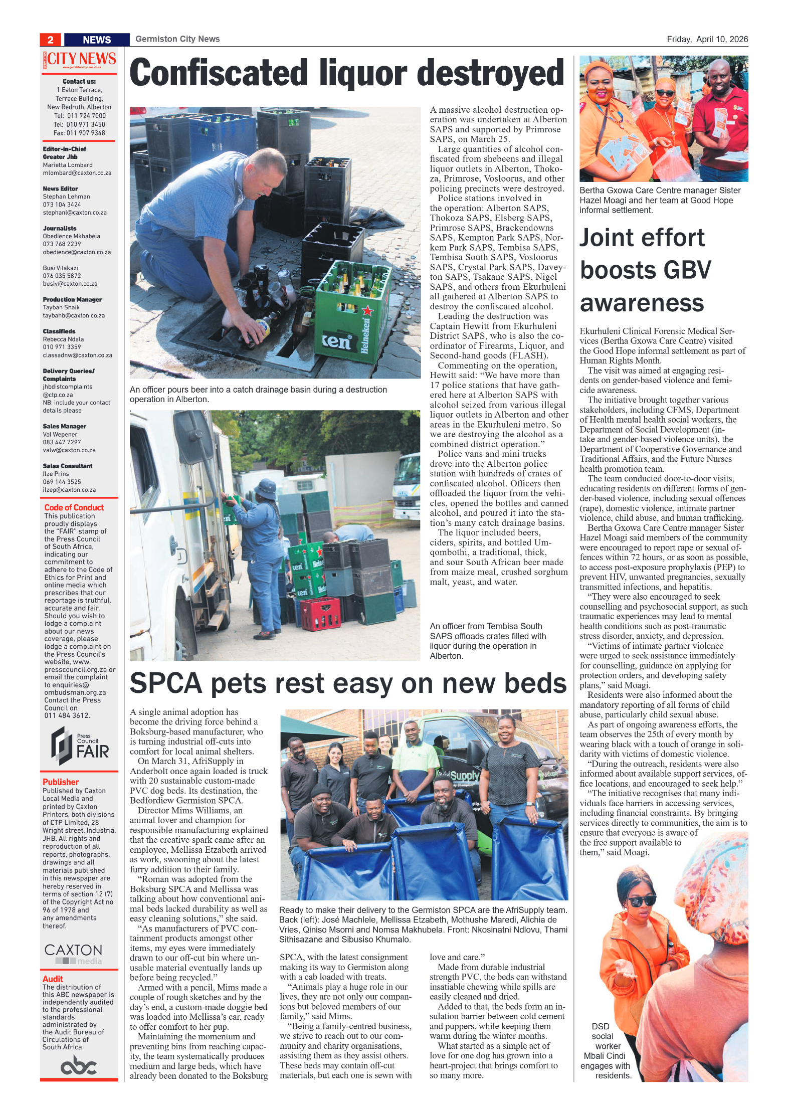 Germiston City News 10 April 2026 page 2