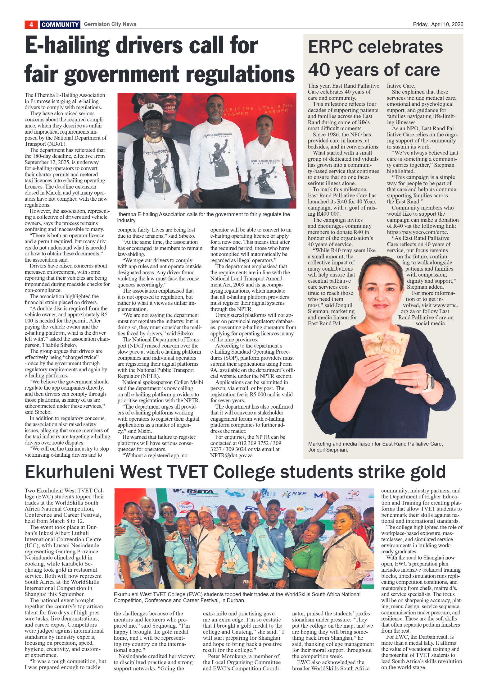 Germiston City News 10 April 2026 page 4