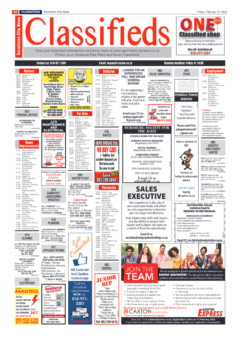 Germiston City News 10 February 2023 page 10