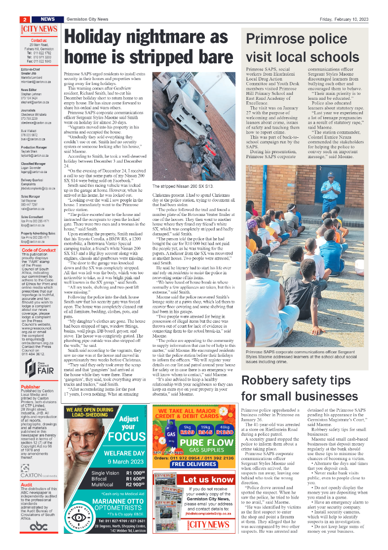 Germiston City News 10 February 2023 page 2