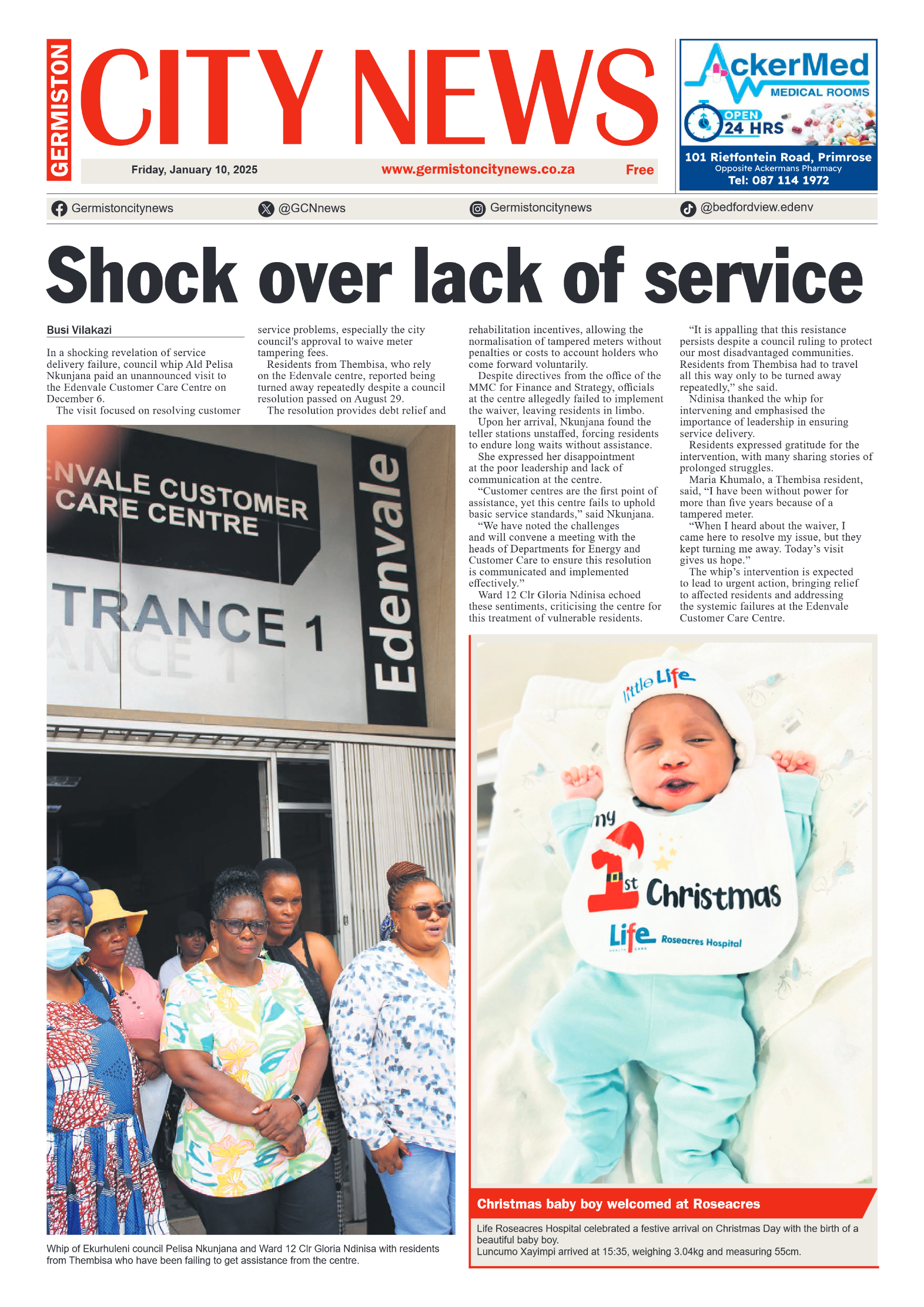Germiston City News 10 January 2025 page 1