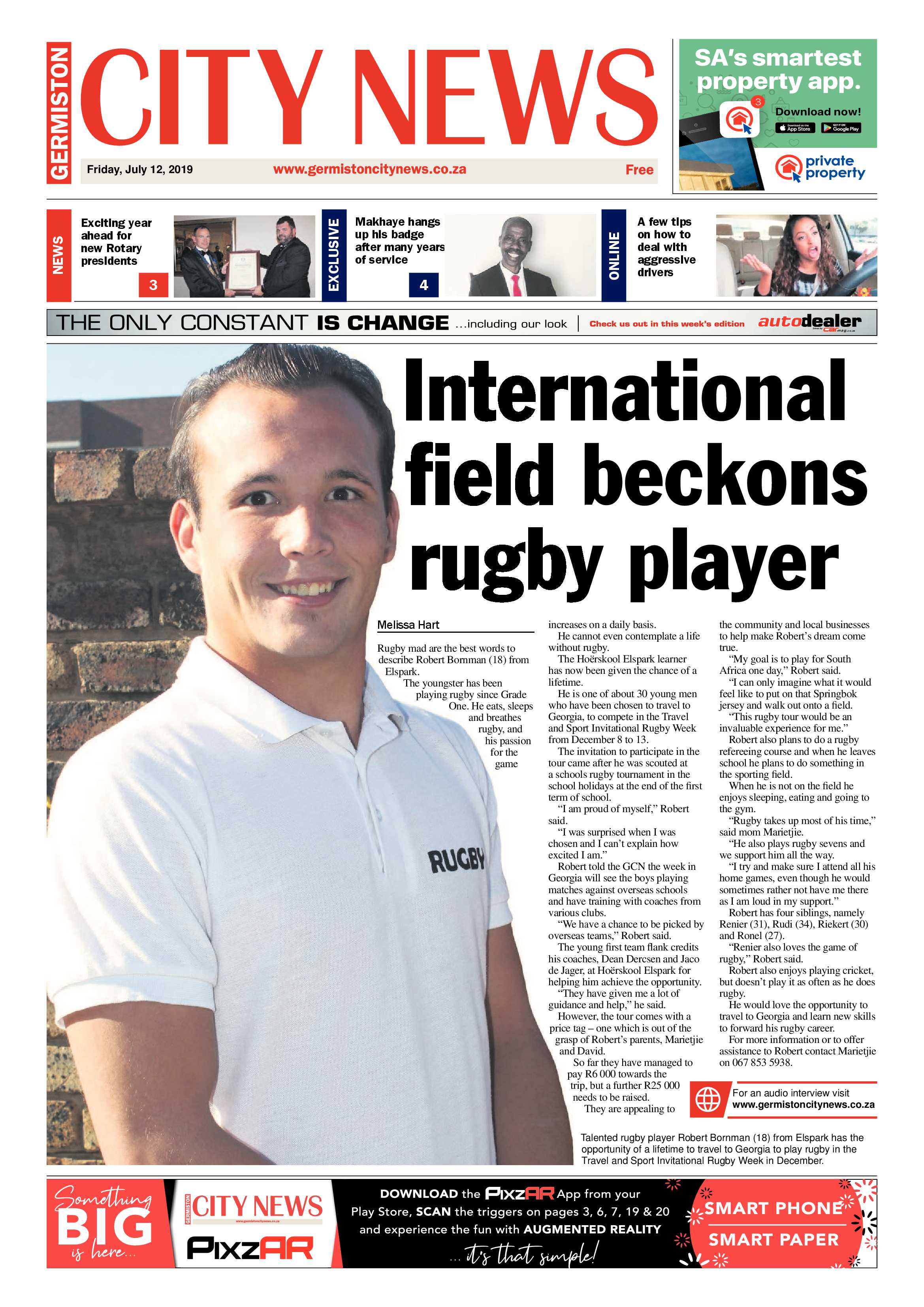 Germiston City News 10 July 2019 page 1