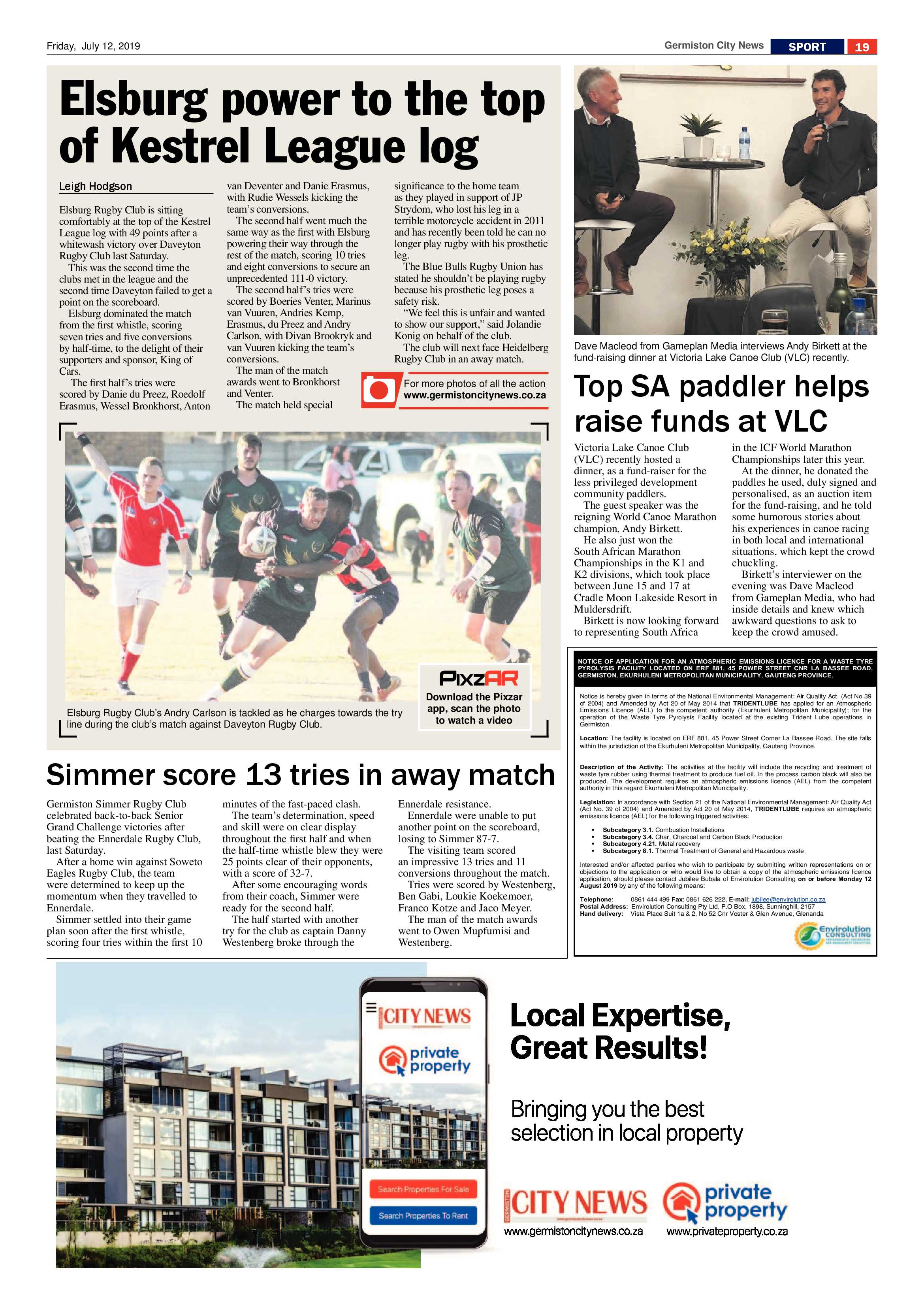 Germiston City News 10 July 2019 page 19