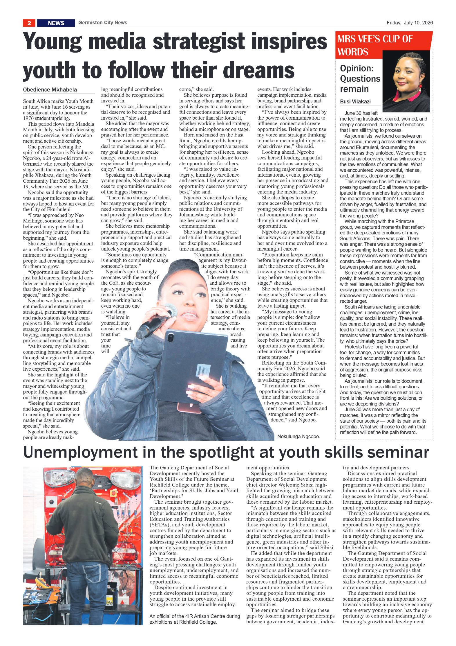 Germiston City News 10 July 2026 page 2