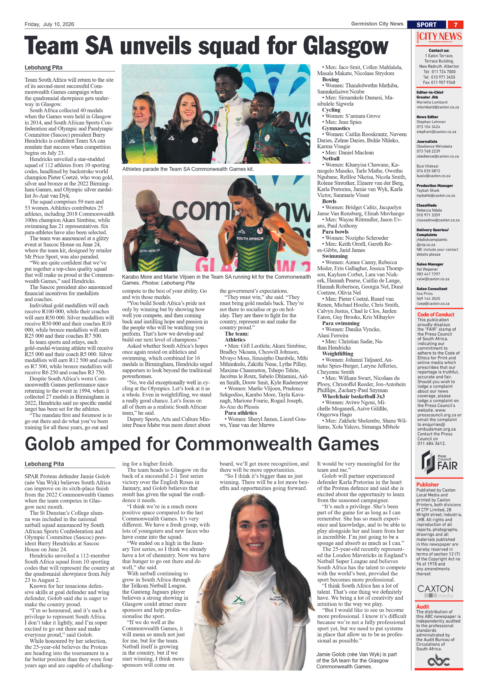 Germiston City News 10 July 2026 page 7