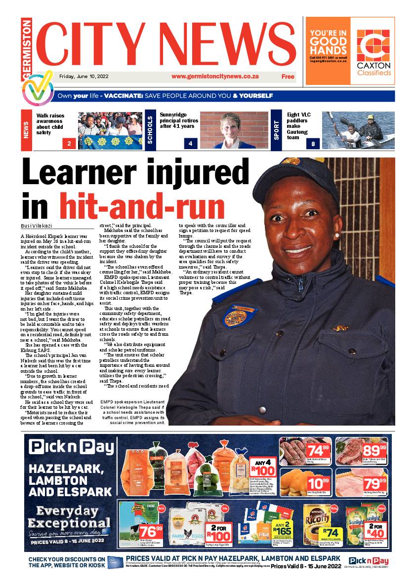 Germiston City News 10 June 2022 page 1