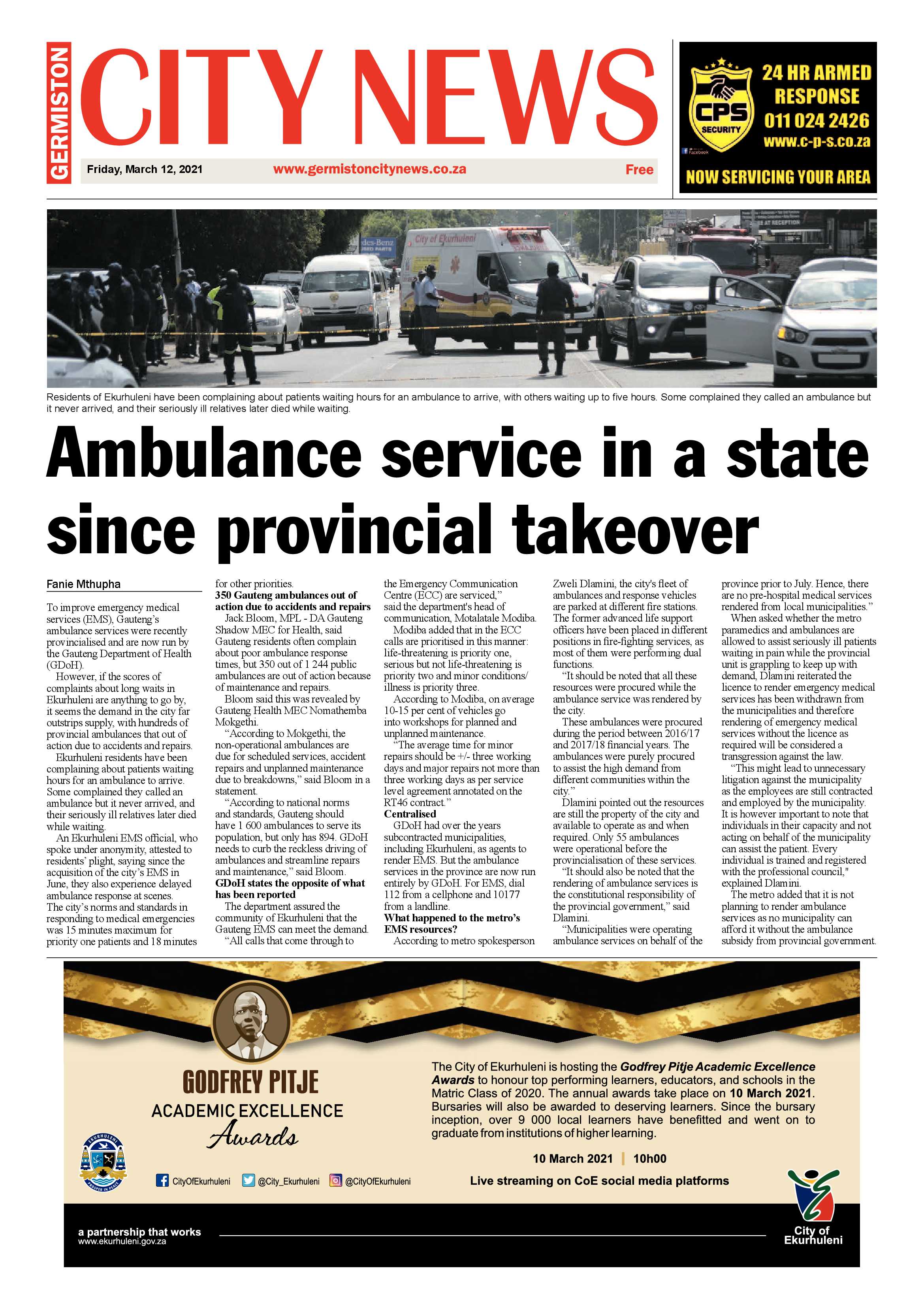 Germiston City News 10 March 2021 page 1