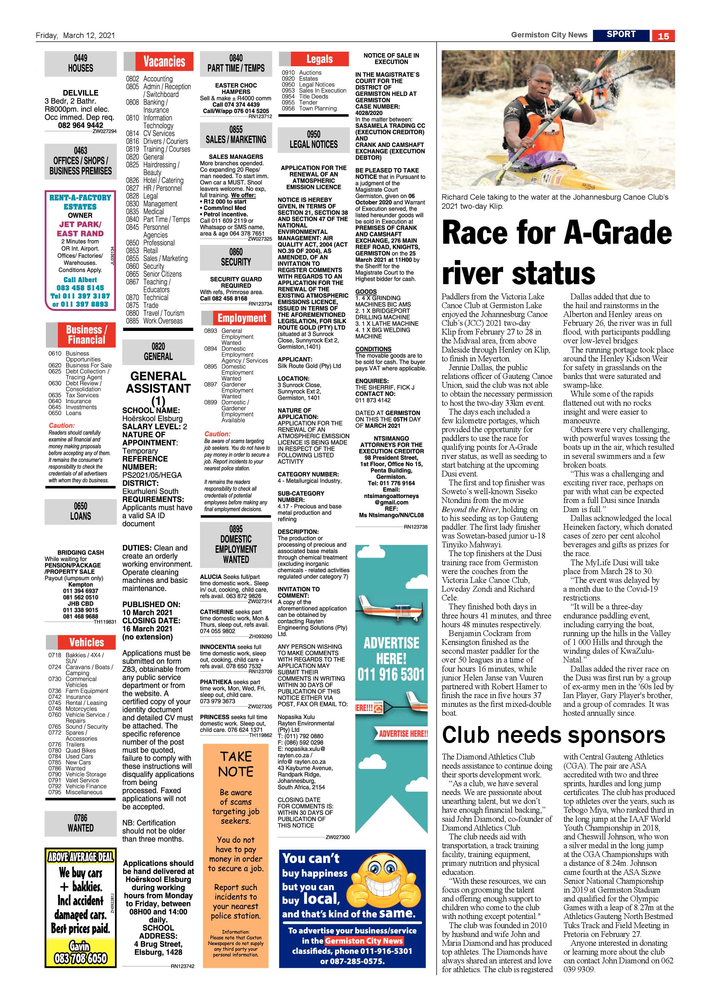 Germiston City News 10 March 2021 page 15
